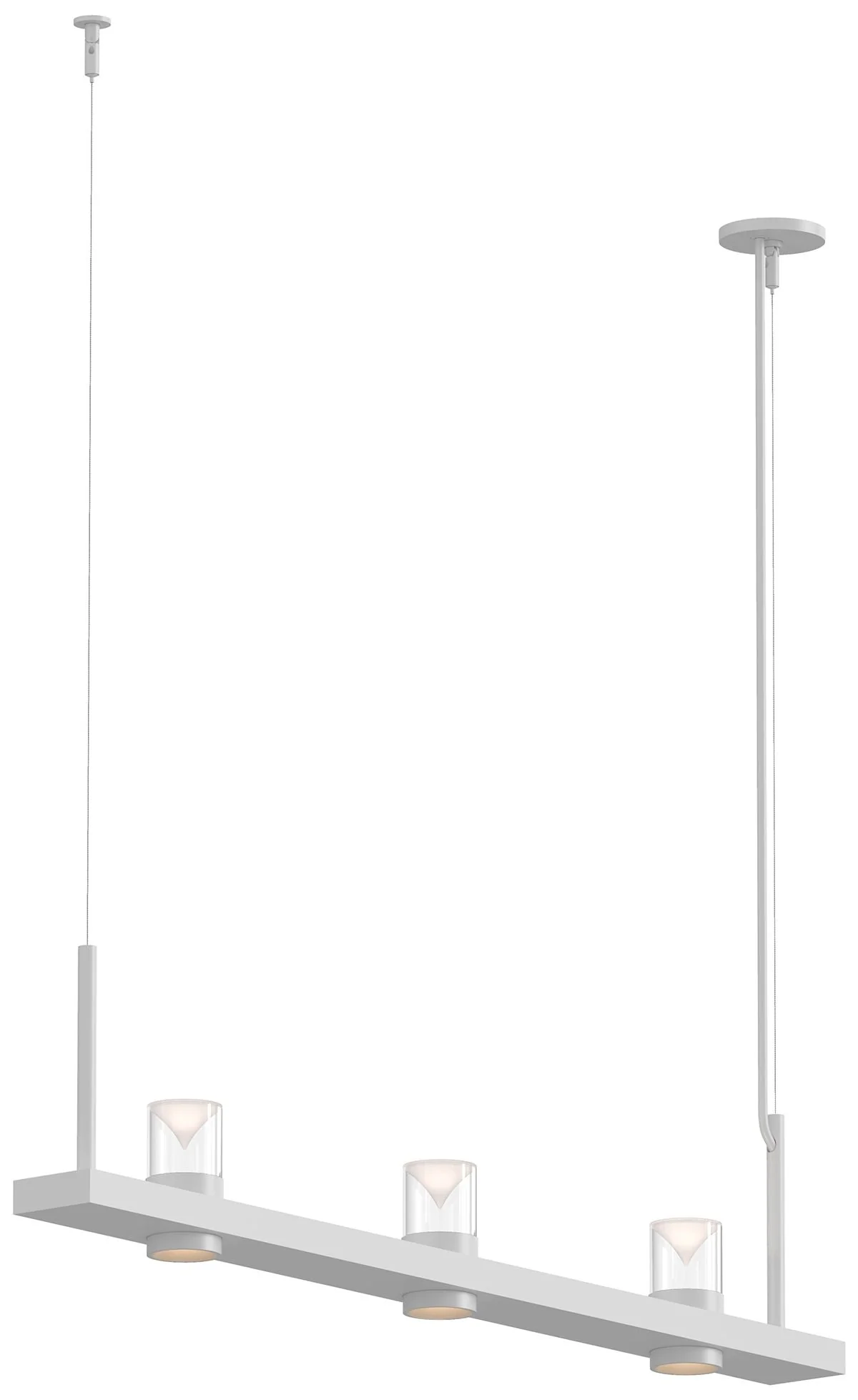 Intervals 48.25" Wide Satin White Cone Uplight LED Pendant - Image 1