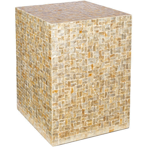 Surya Iridescent Modern Shell and Wood Accent Side Table ISC-008 - Image 2