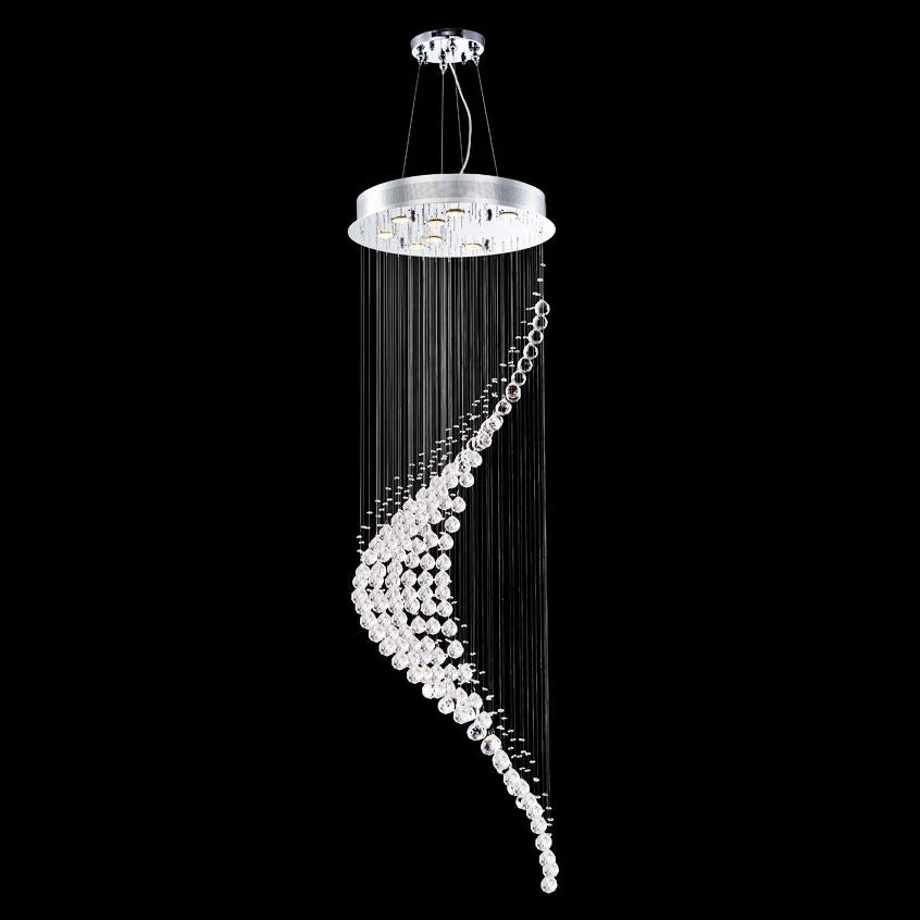 James Moder Crystal Rain 22" Wide Silver Entry Chandelier - Image 1