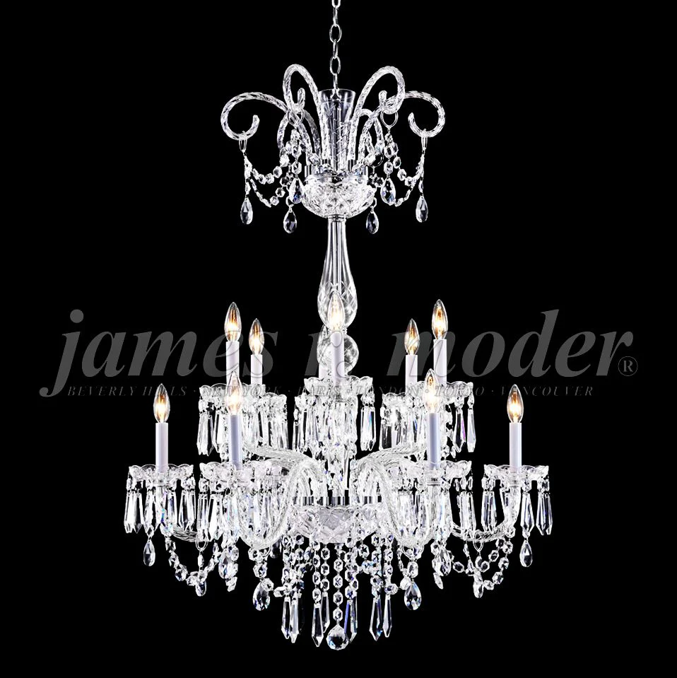 James Moder Venetian 32" Wide Silver 12-Light Chandelier - Image 1