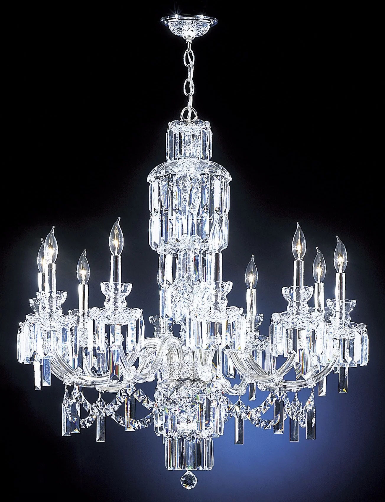James R Moder Grand Estate 33" Wide Large Crystal Chandelier - Image 1