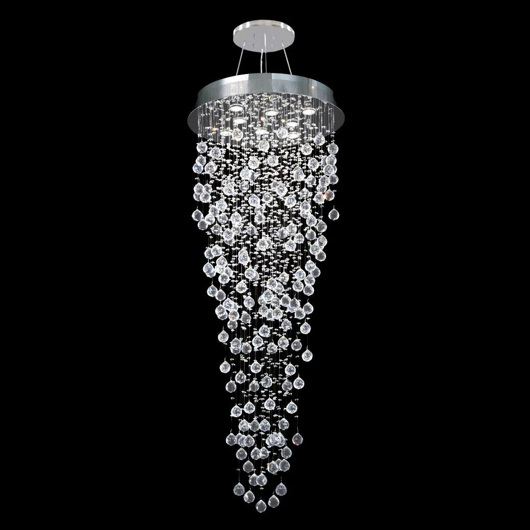 James R. Moder Impact Crystal Rain 24" Wide Bubble Chandelier - Image 1