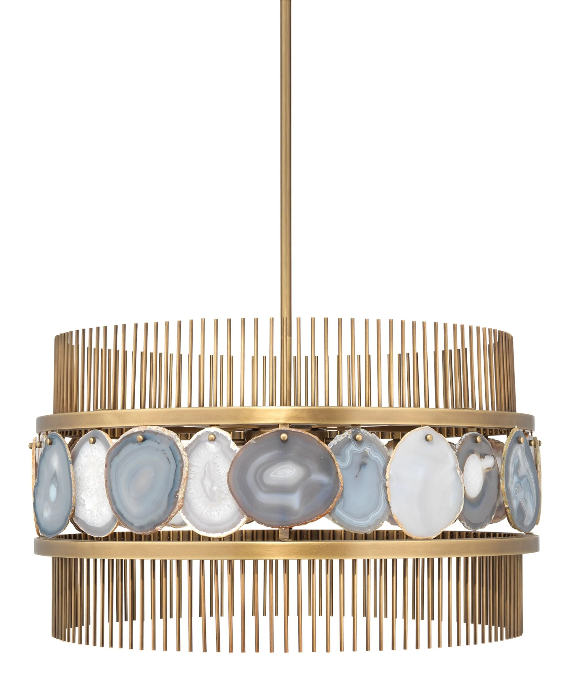 Jamie Young Upsala 32" Wide Antique Brass 8-Light Chandelier - Image 1