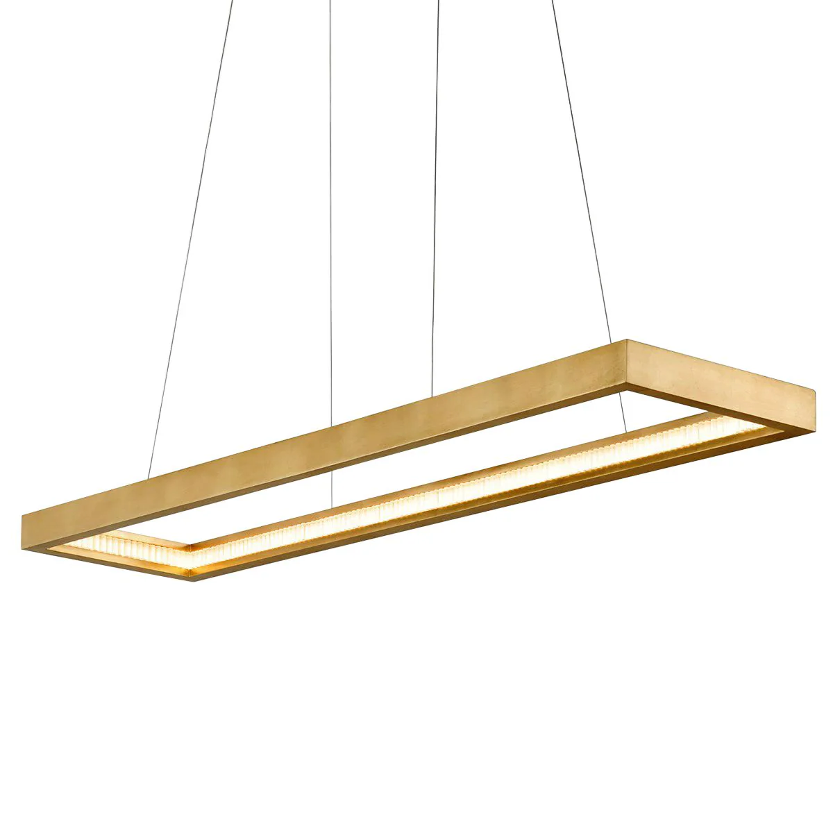 Jasmine 60" Wide Gold Leaf LED Kitchen Island Light Pendant - Image 2