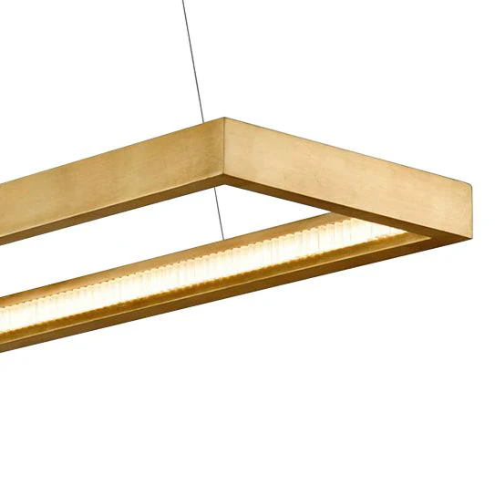 Jasmine 60" Wide Gold Leaf LED Kitchen Island Light Pendant - Image 3