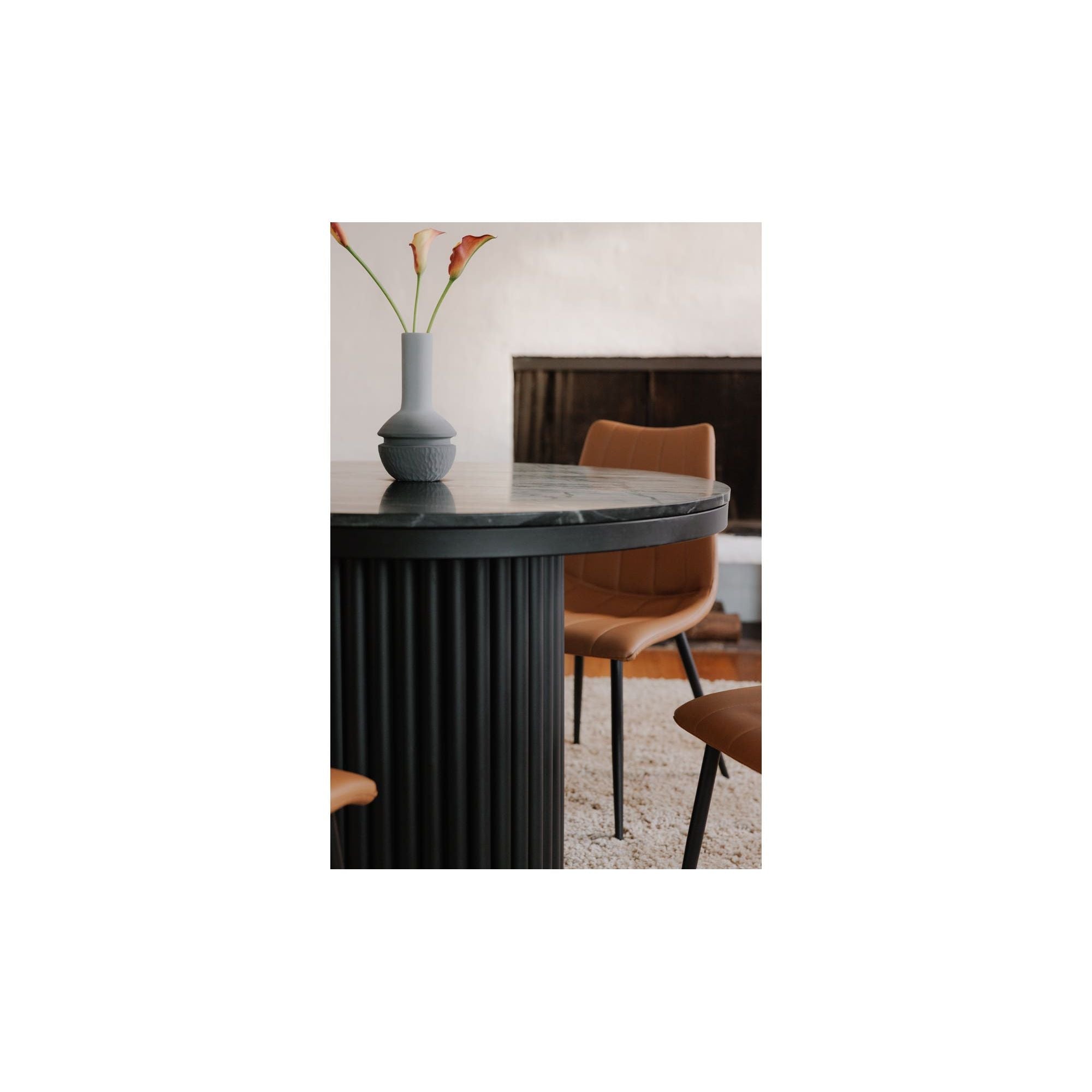 Moe's Home Tower Dining Table Black Marble - Image 3