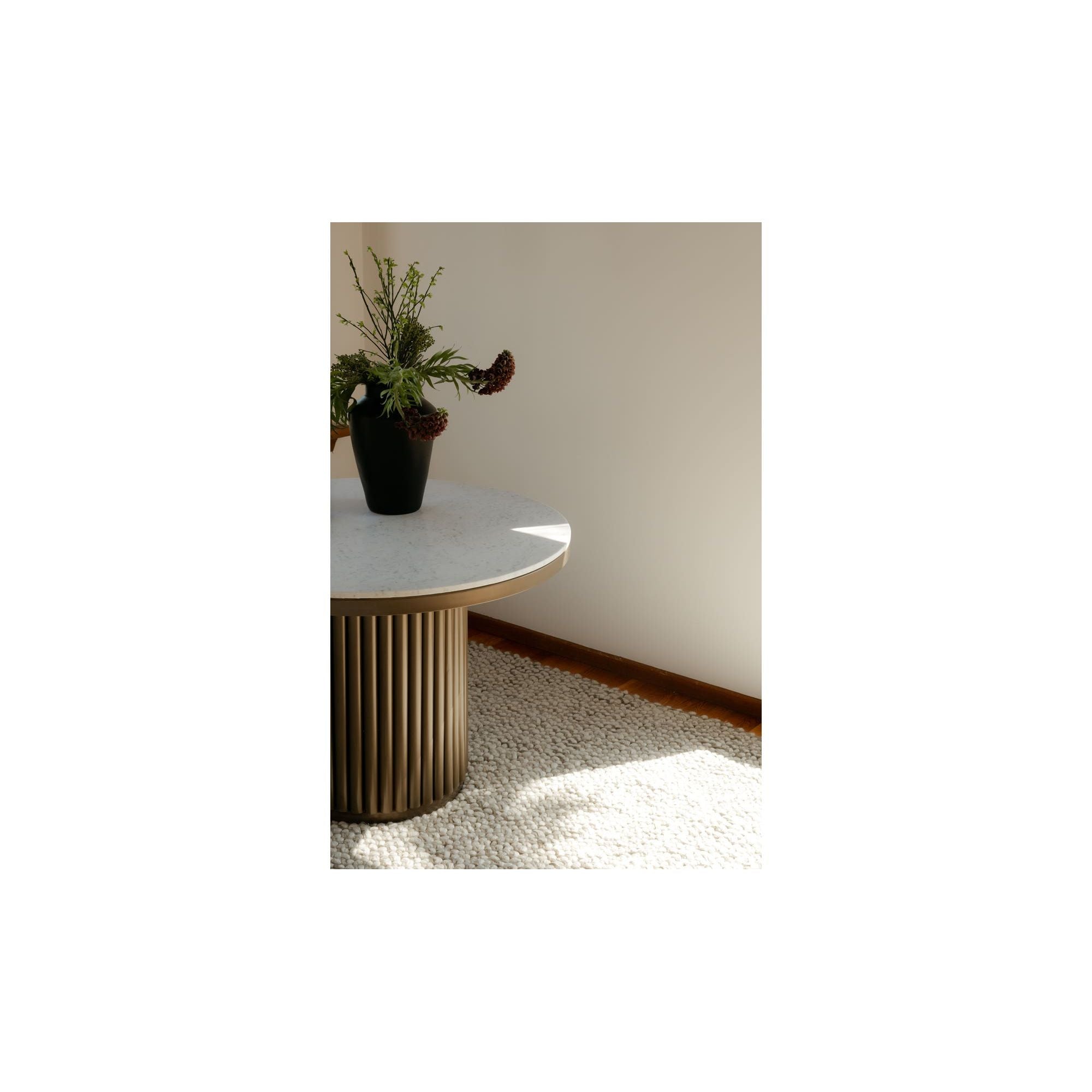 Moe's Home Tower Dining Table White Marble - Image 2