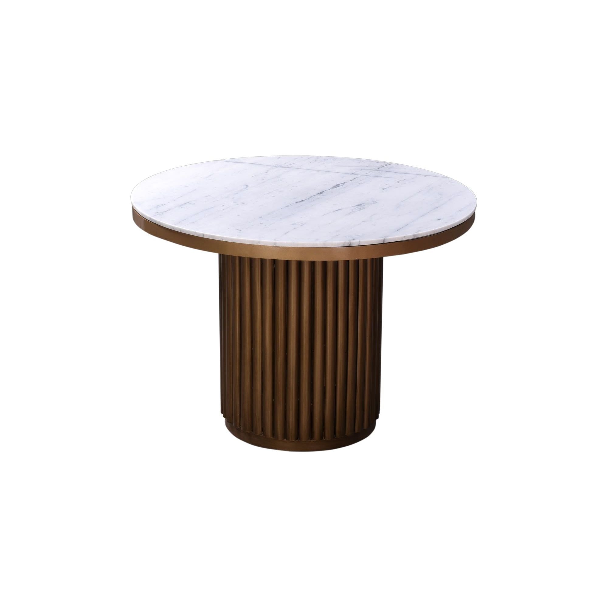 Moe's Home Tower Dining Table White Marble - Image 3