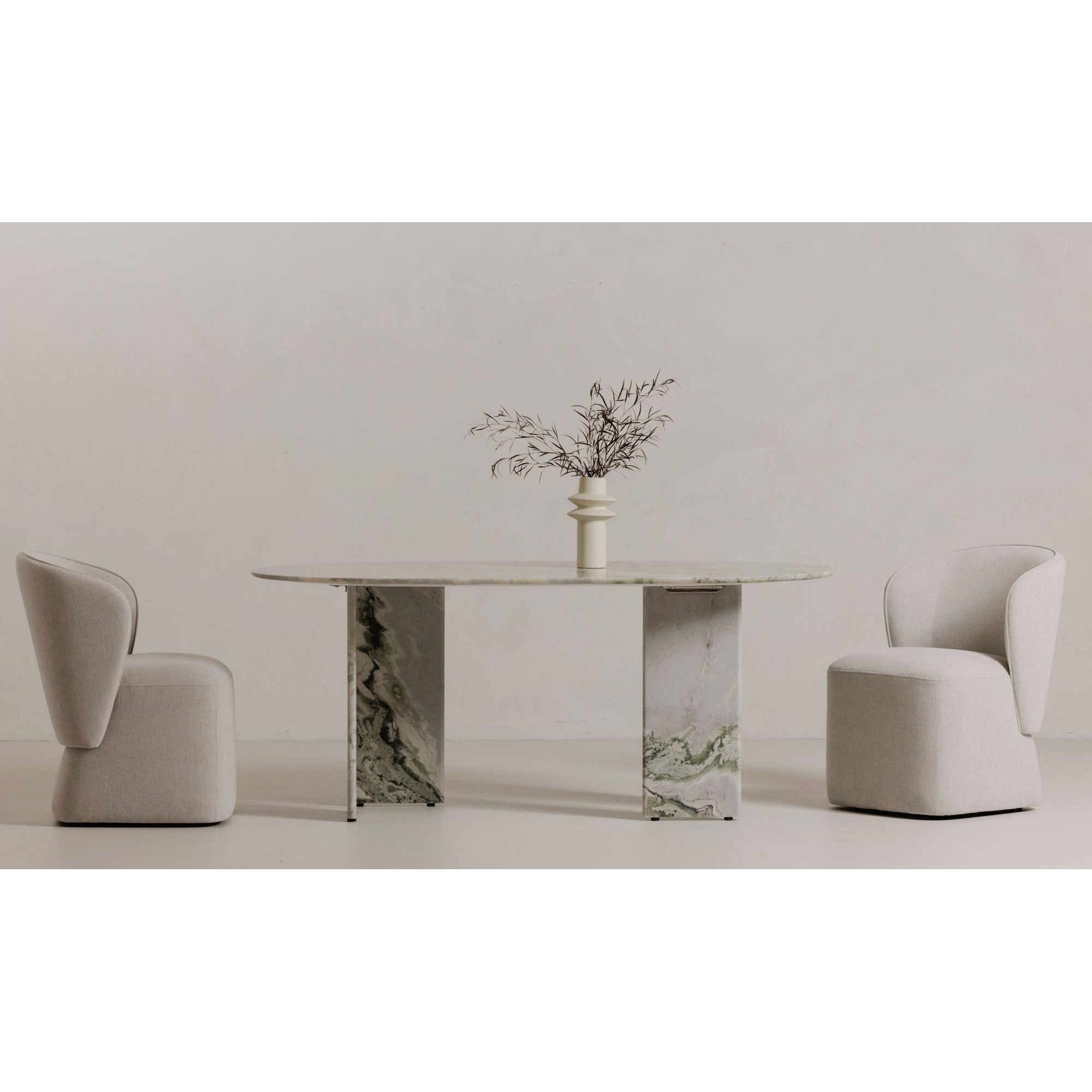Moe's Home Celia Oval Dining Table Green Onyx Marble - Image 2