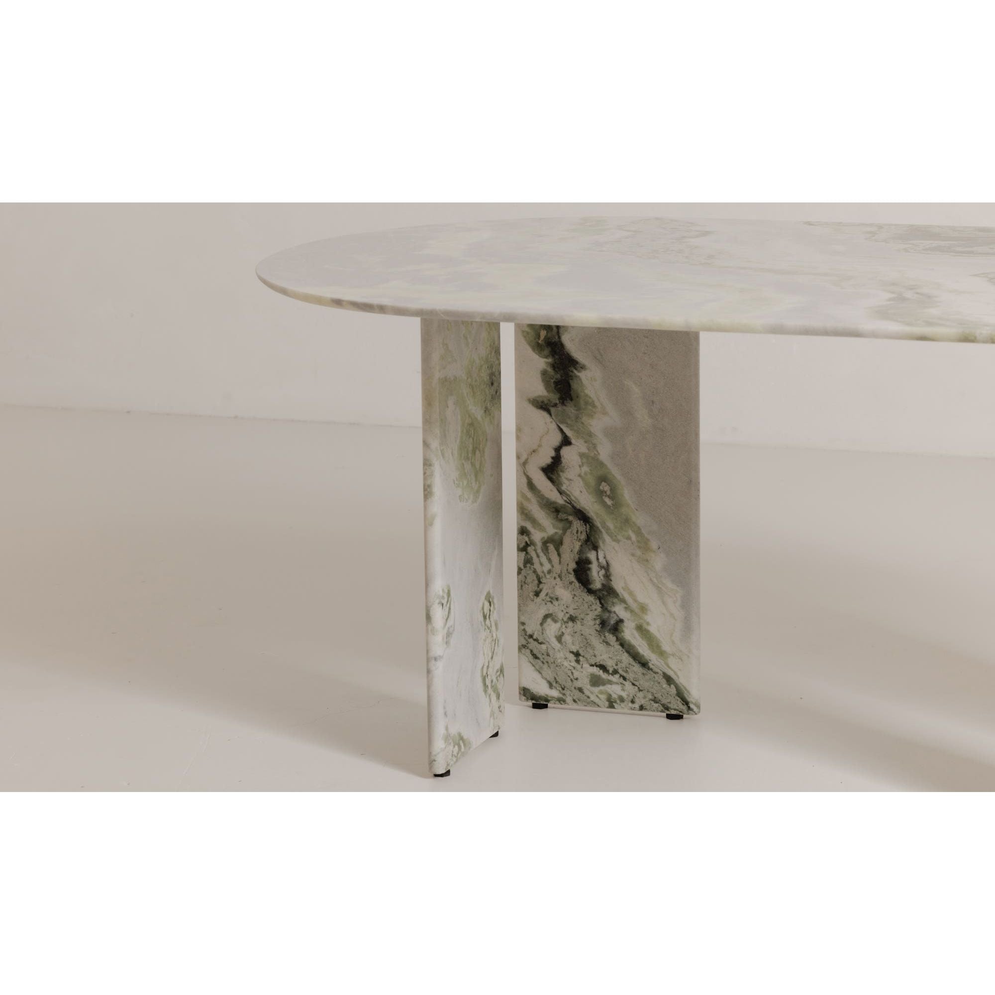 Moe's Home Celia Oval Dining Table Green Onyx Marble - Image 3