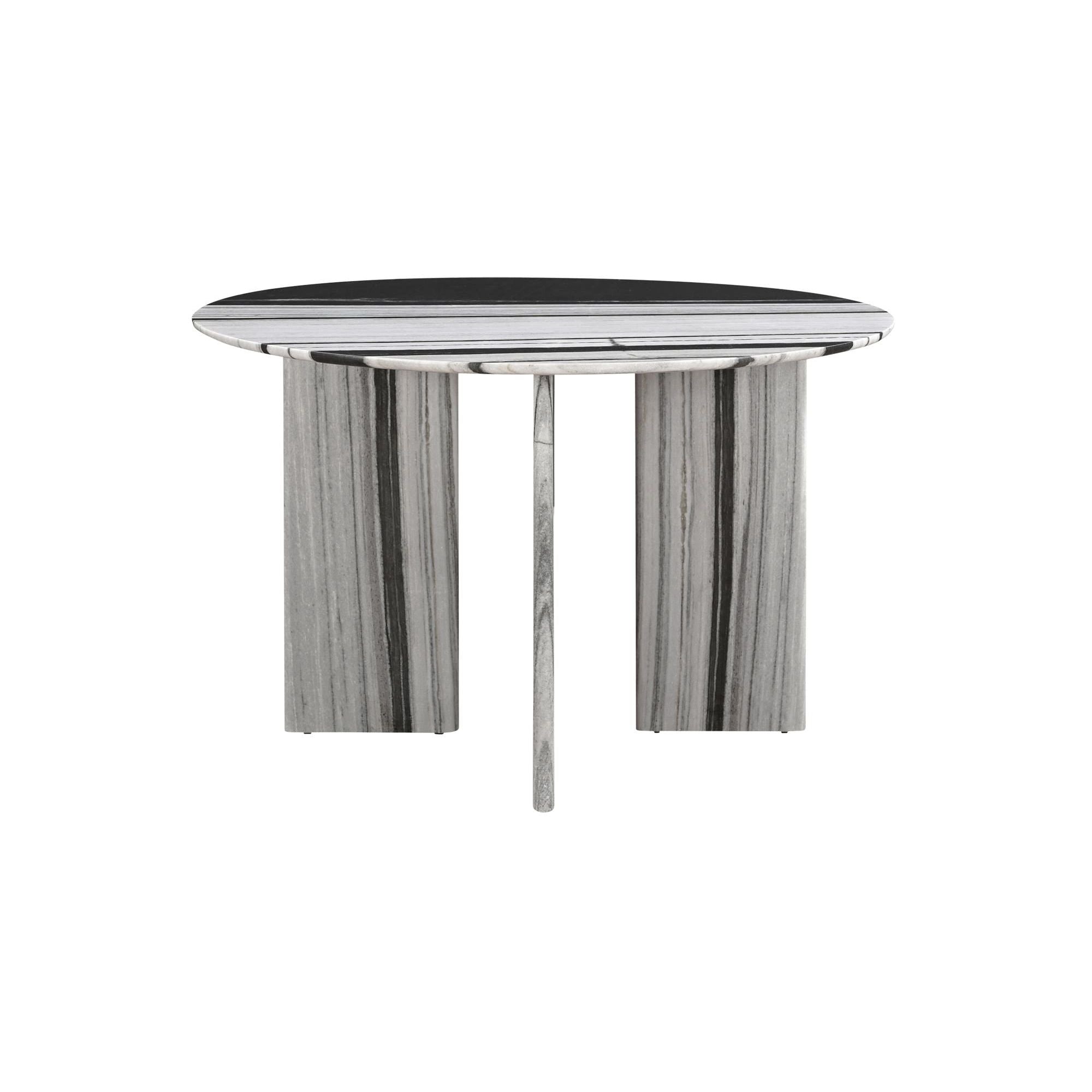 Moe's Home Celia Round Dining Table Panda Marble - Image 1