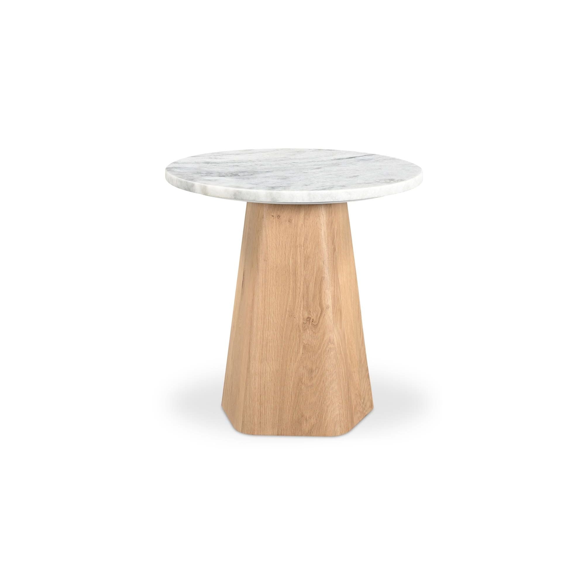 Moe's Home Collection Evelyn Ashen Gray Matrix Marble Accent Table - Image 1