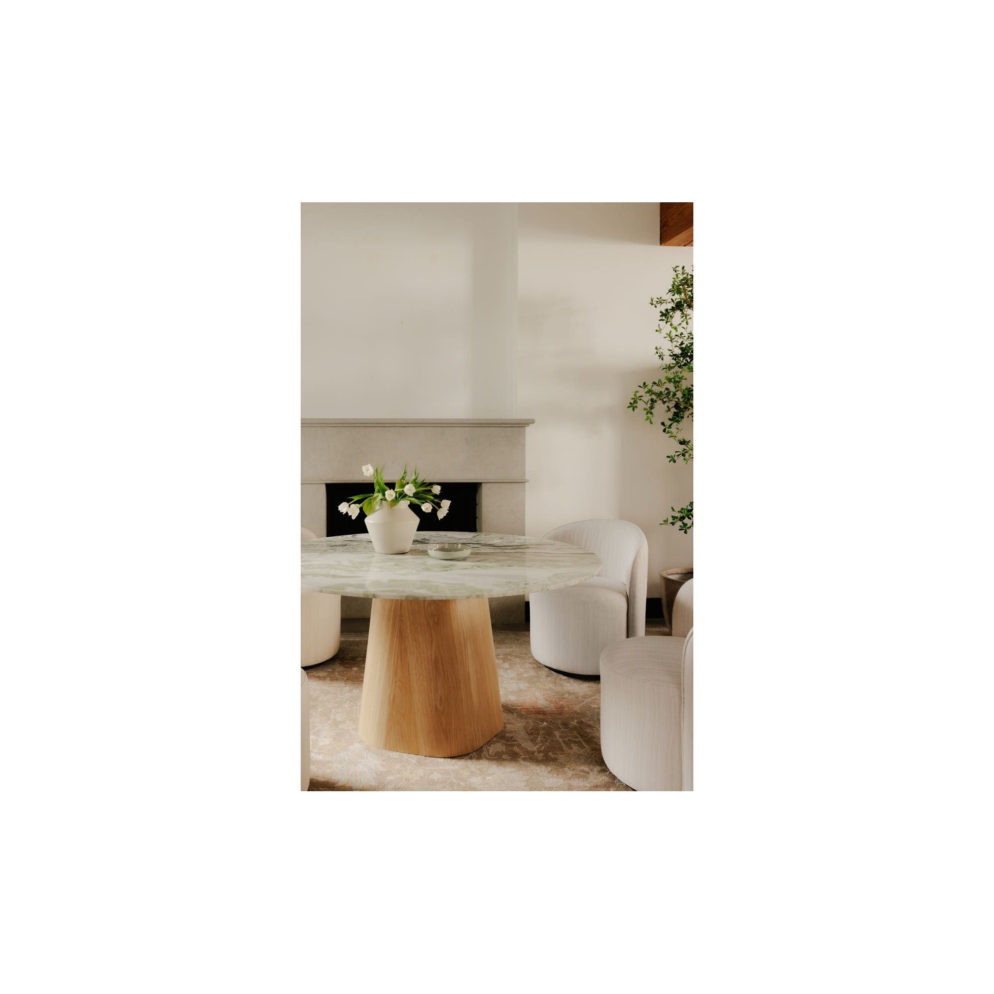 Moe's Home Evelyn Dining Table Onyx Marble - Image 3