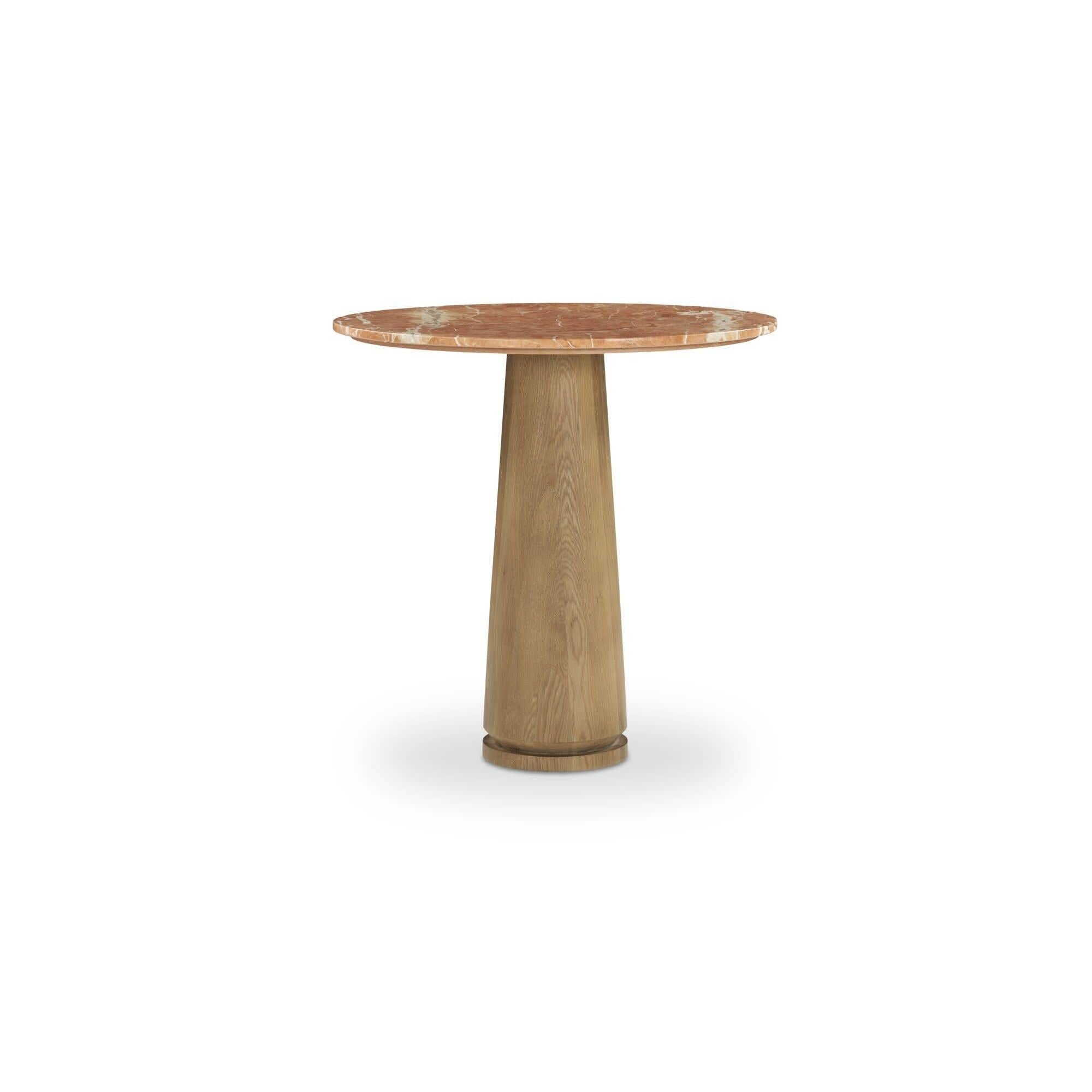 Moe's Home Sage Cafe Table Rosso Alicante Red Marble - Image 1