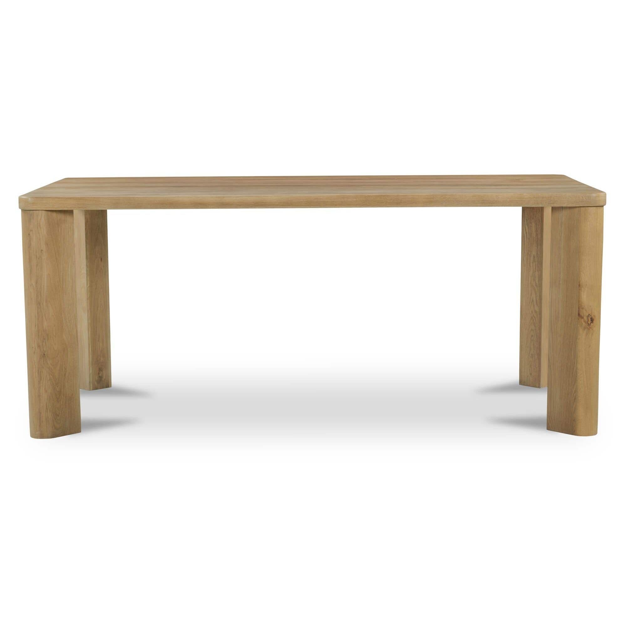 Moe's Home Segment Dining Table Wood Small Heritage Brown - Image 1