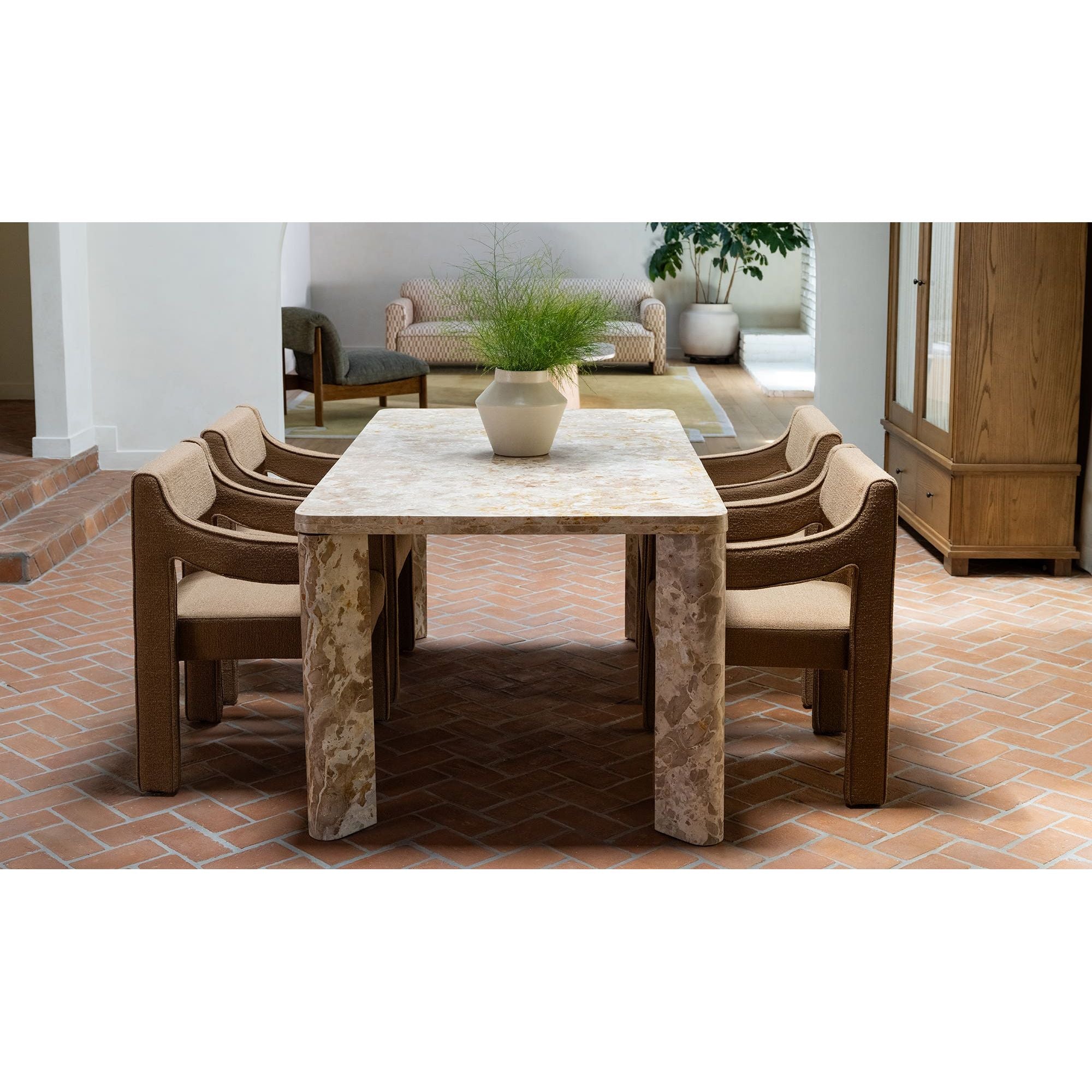 Moe's Home Segment Dining Table Panther Stone Beige - Image 2