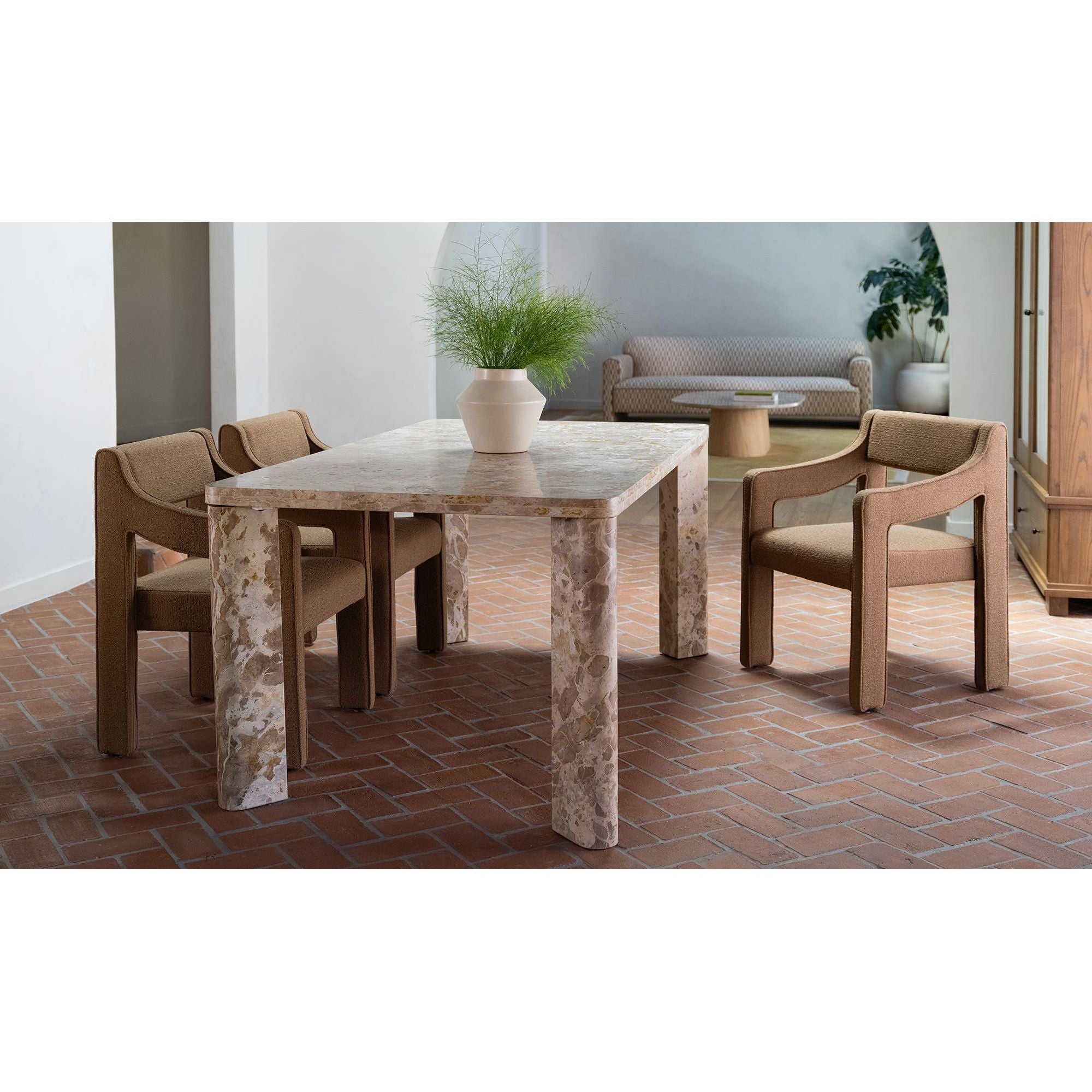 Moe's Home Segment Dining Table Panther Stone Beige - Image 3