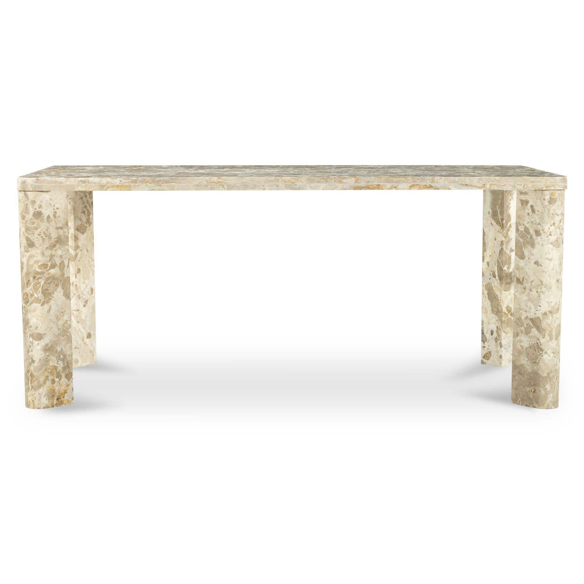 Moe's Home Segment Dining Table Panther Stone Beige - Image 1