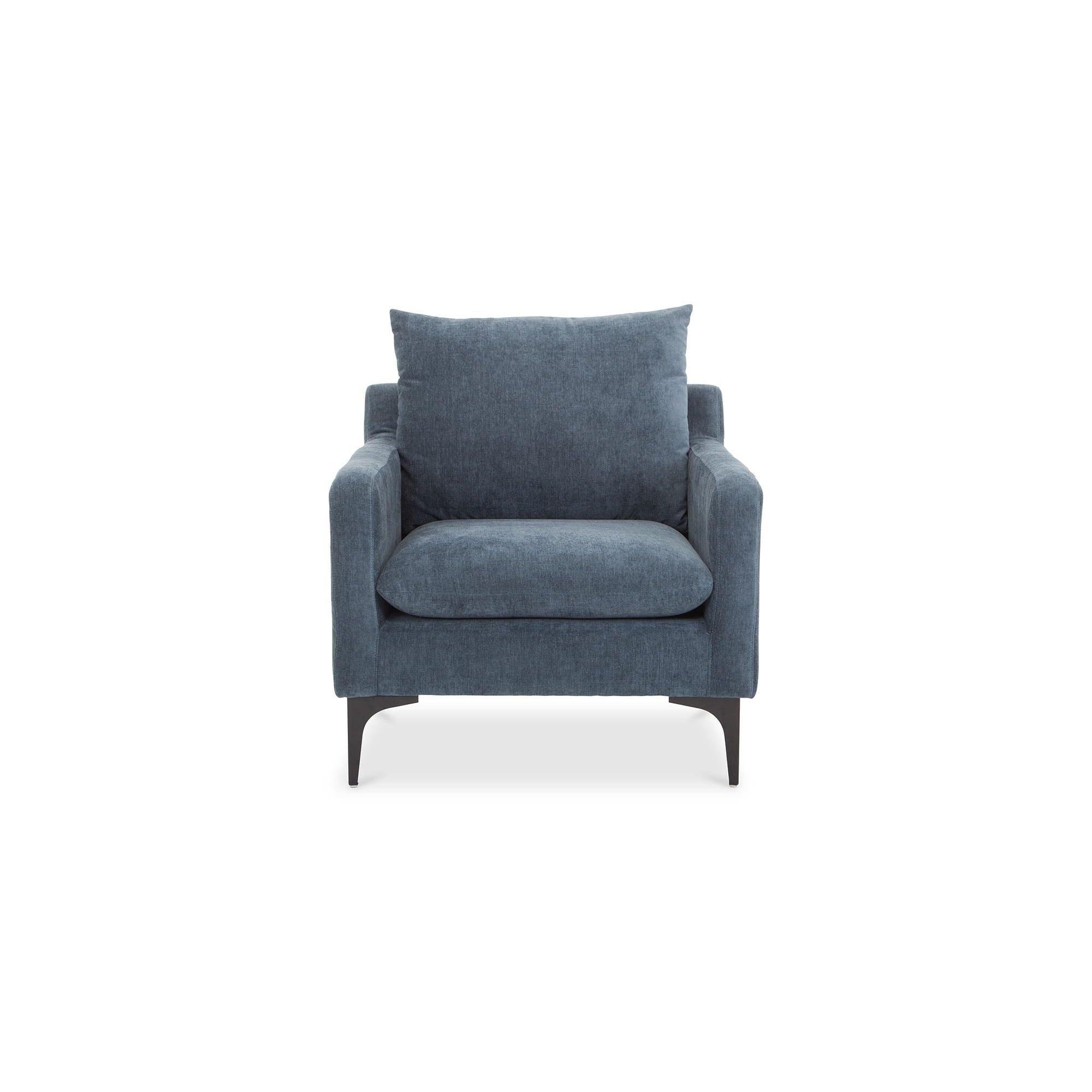 Moe's Home Collection Paris Blue Armchair - Image 1