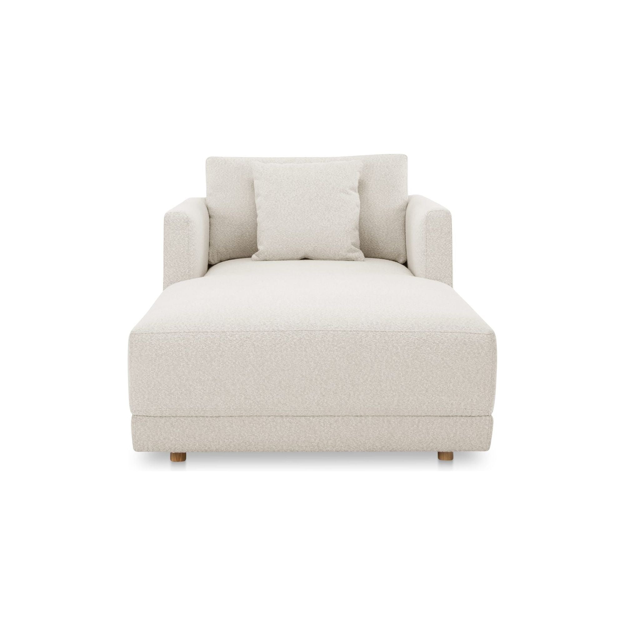 Moe’e Home Collection Bryn Oyster Boucle Velvet Chaise - Image 2