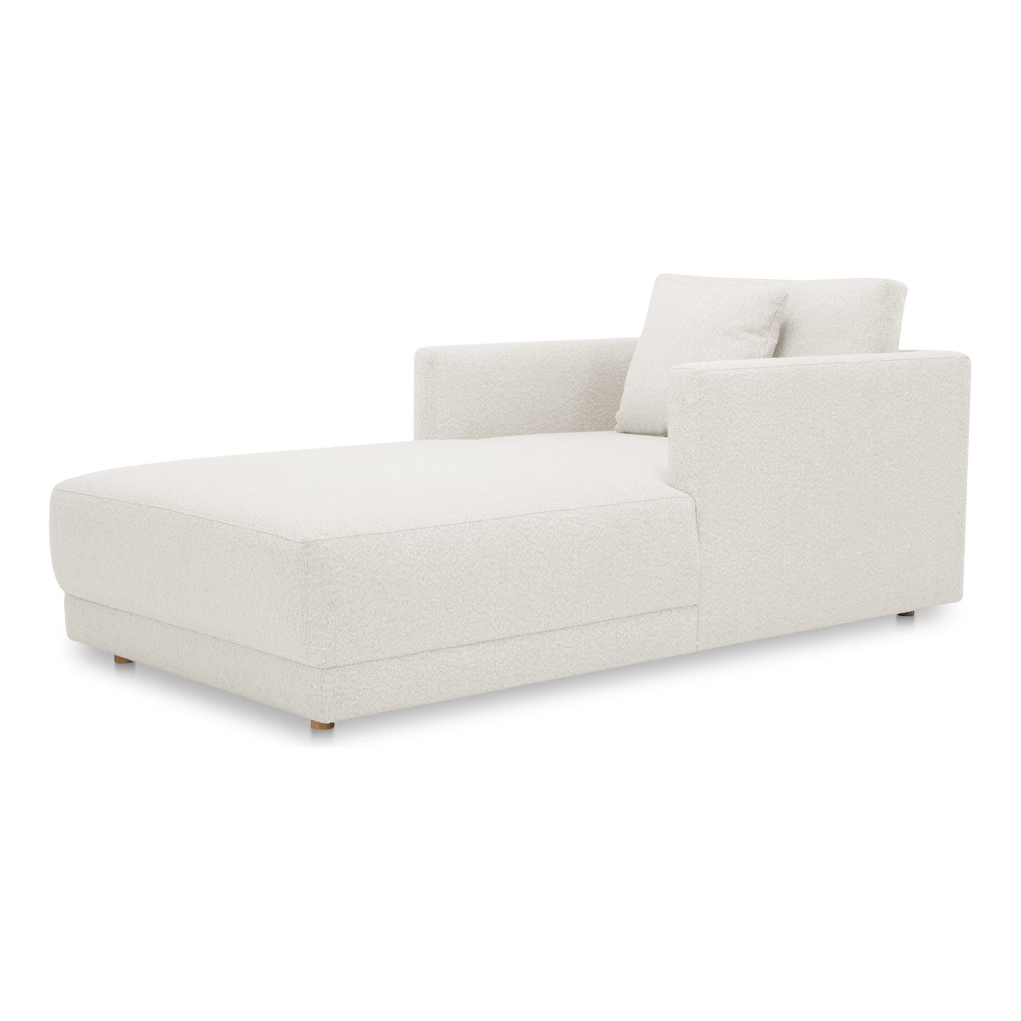 Moe’e Home Collection Bryn Oyster Boucle Velvet Chaise - Image 3