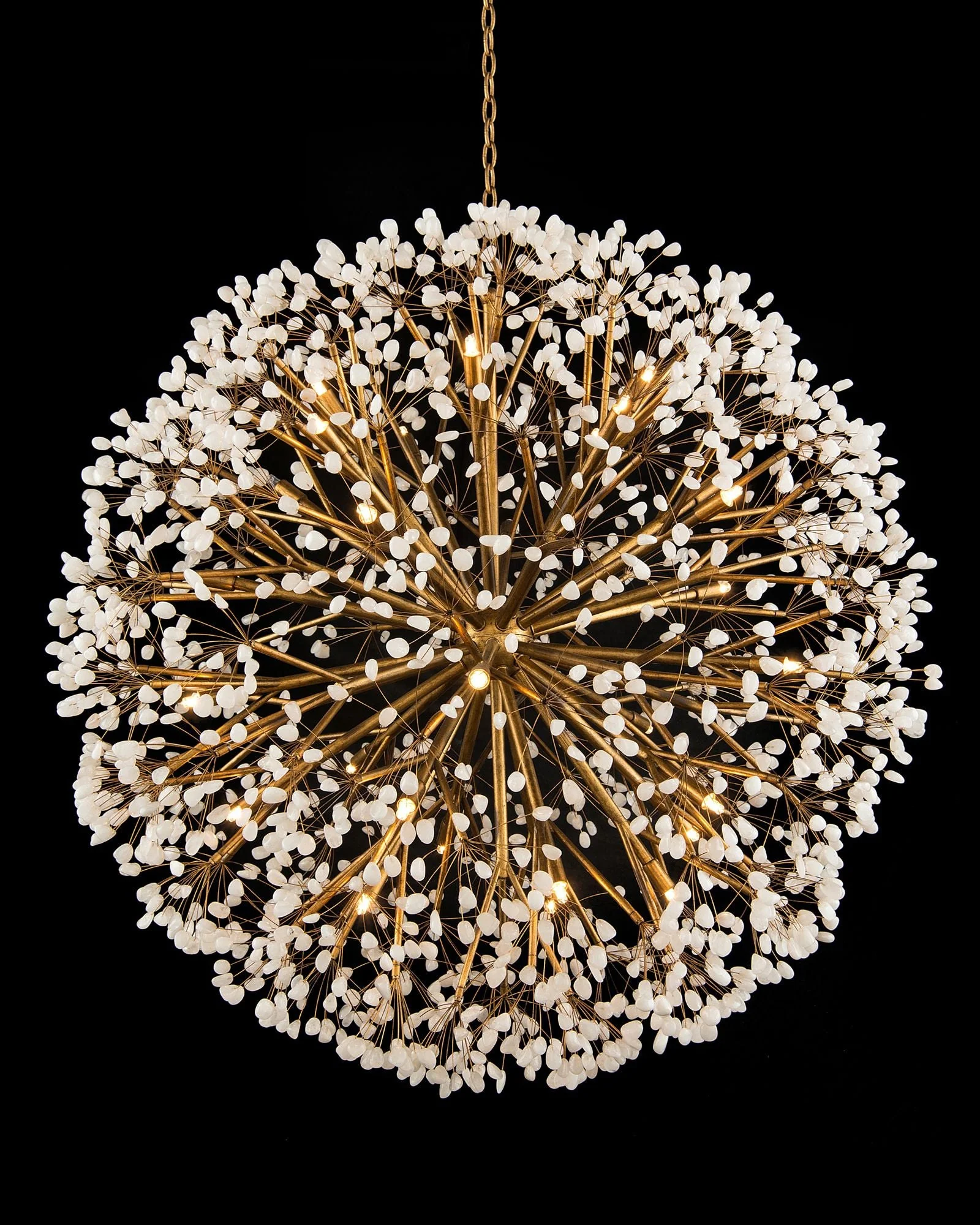 John Richard Spherical 43 1/2" Wide Gold 30-Light Chandelier - Image 1