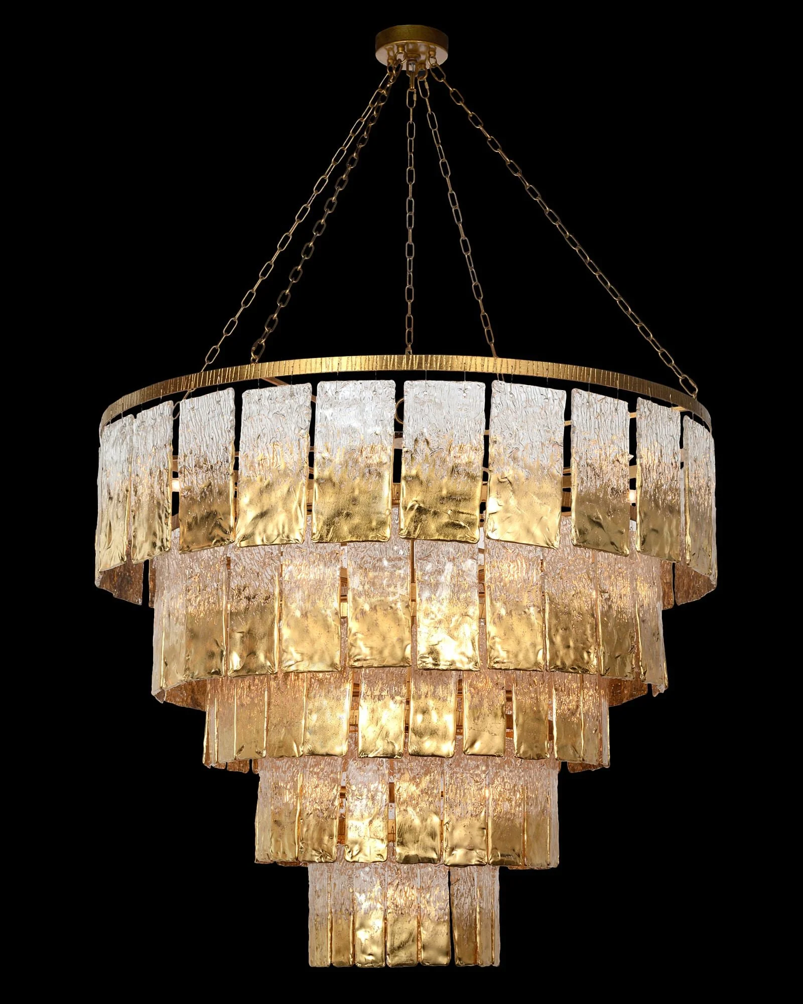 John Richard Twilight 50 1/4"W Gold Leaf Pendant Chandelier - Image 1