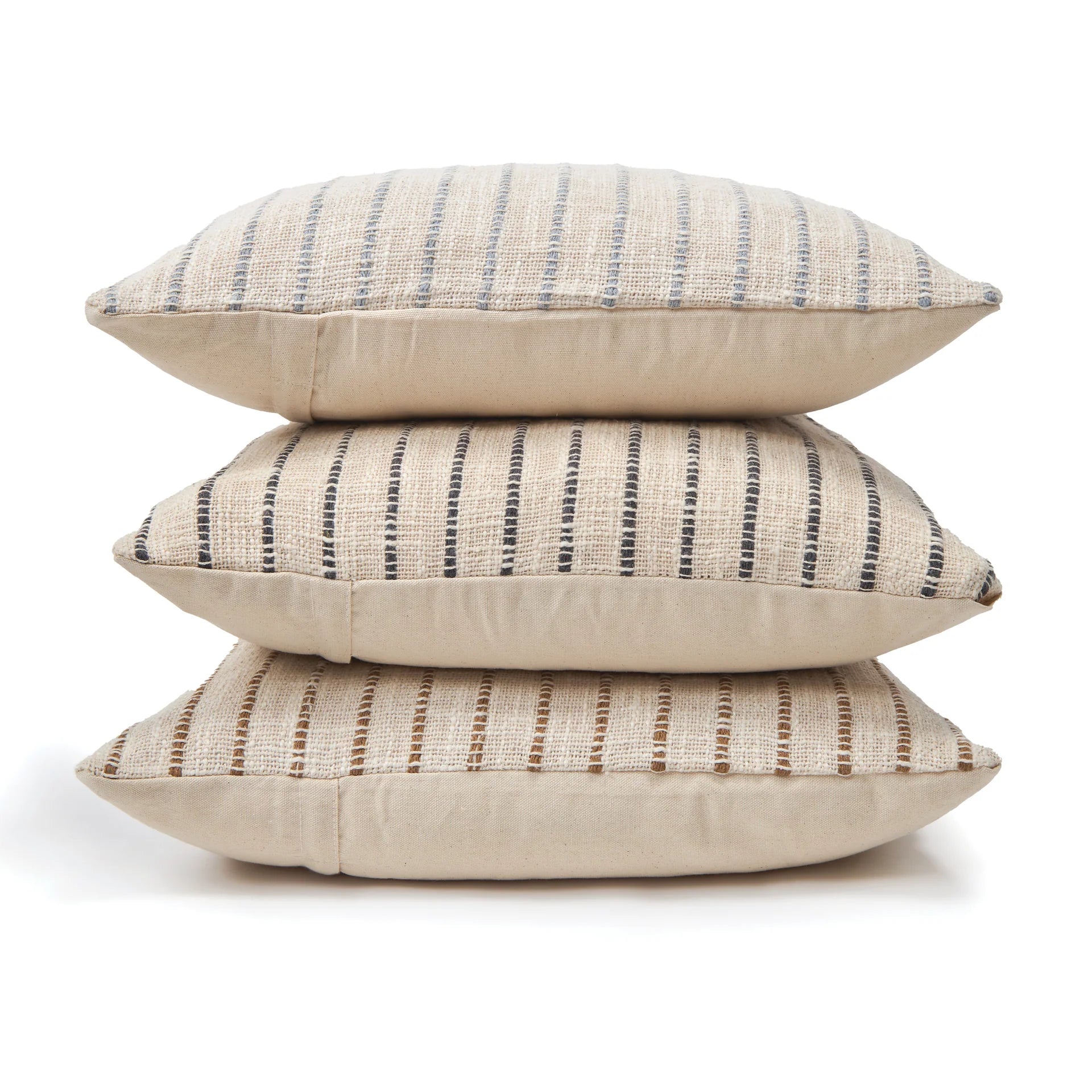 Pom Pom at Home Jojo Hand Woven Striped Pillow with Insert ~ 20 x 20 ~ Available in 3 Colors - Image 1