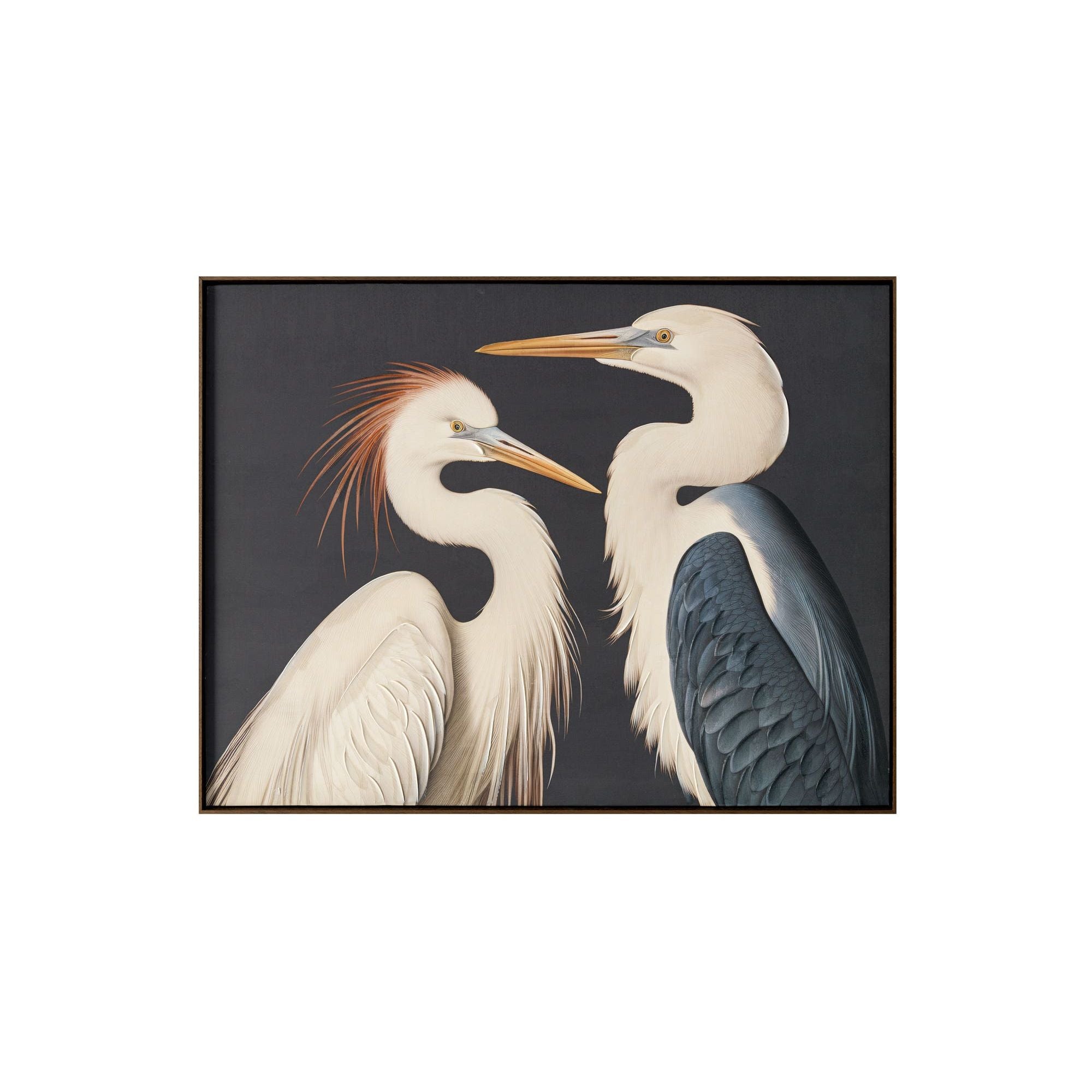 Moe's Home Two Cranes Framed Painting - Image 1