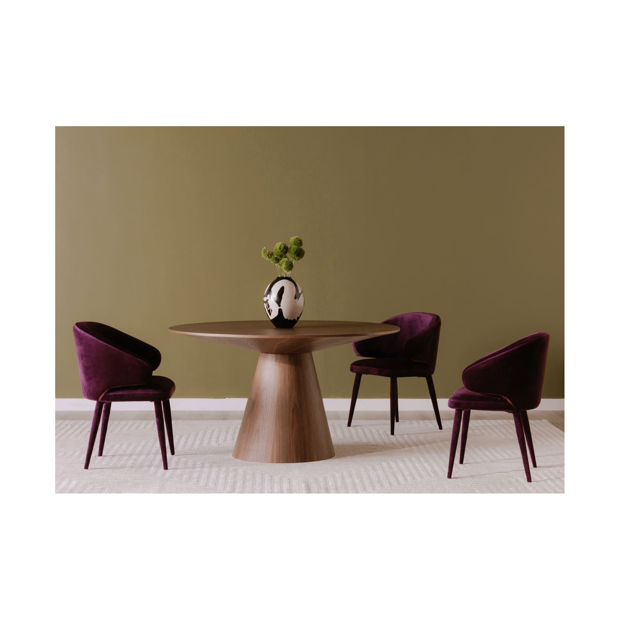 Moe's Home Otago Round 54In Dining Table Walnut Brown - Image 2