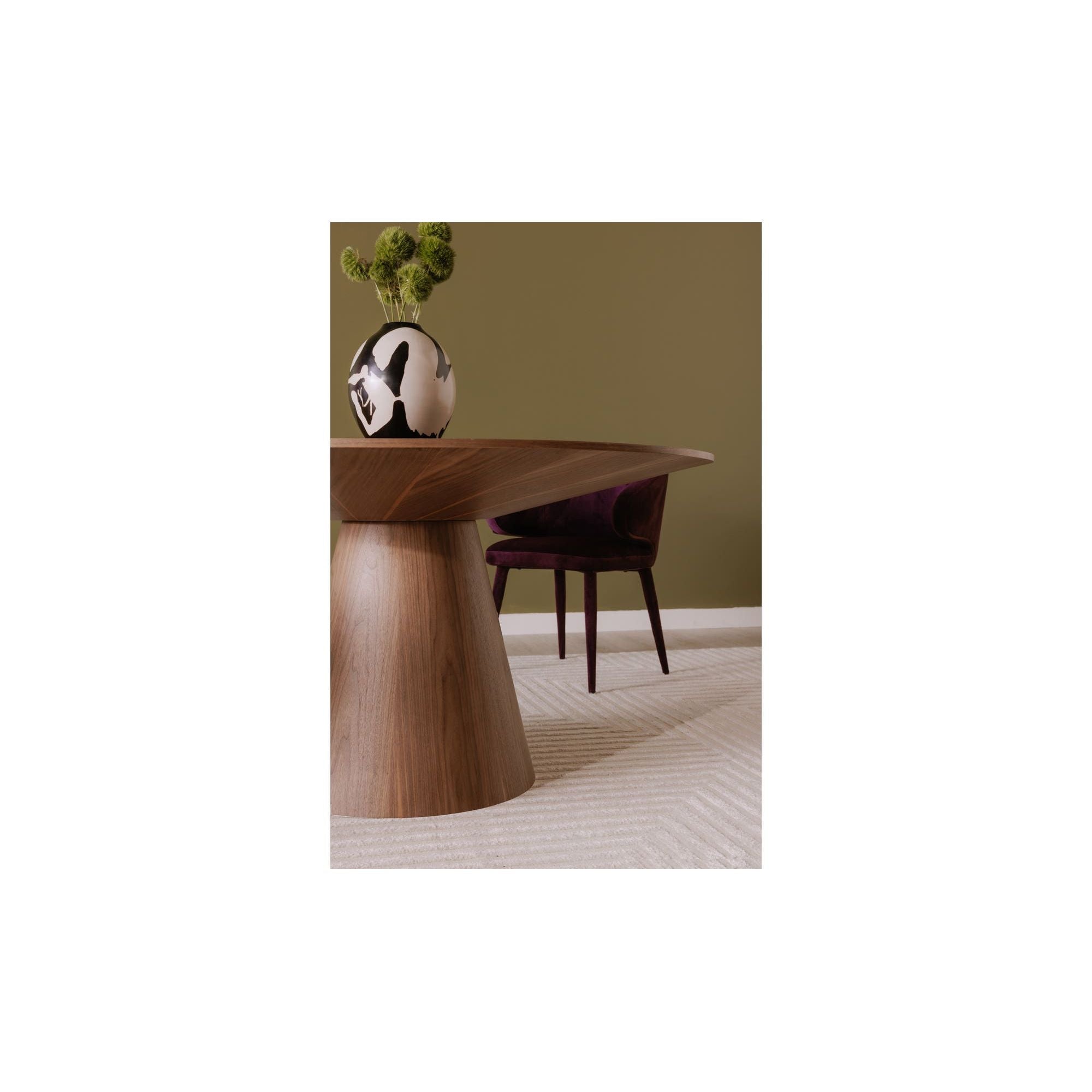Moe's Home Otago Round 54In Dining Table Walnut Brown - Image 3