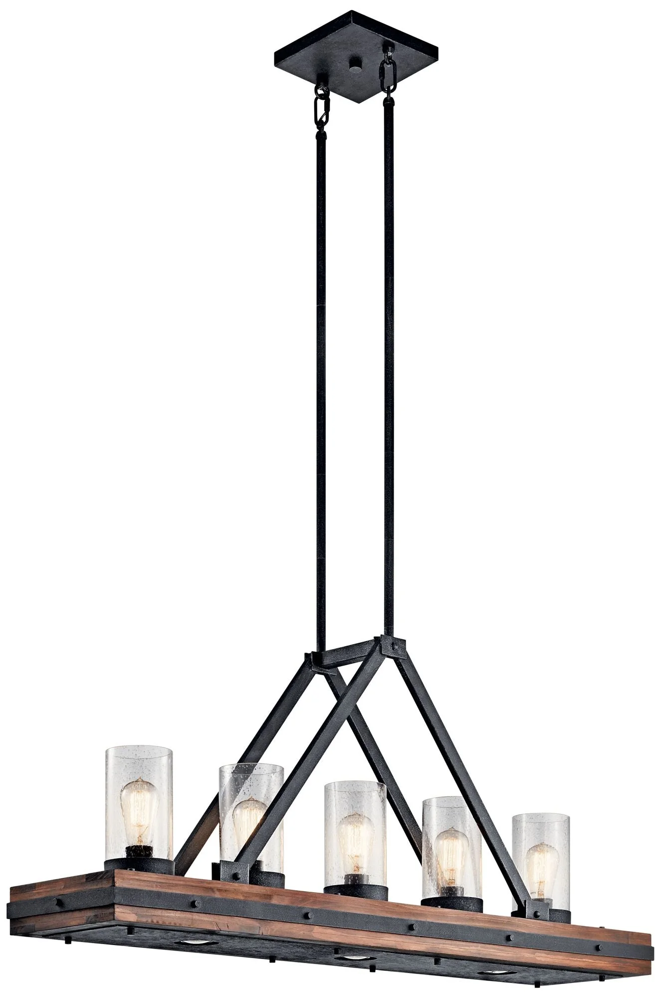 Colerne 46 1/2" Wide Black Kitchen Island Light Chandelier - Image 2