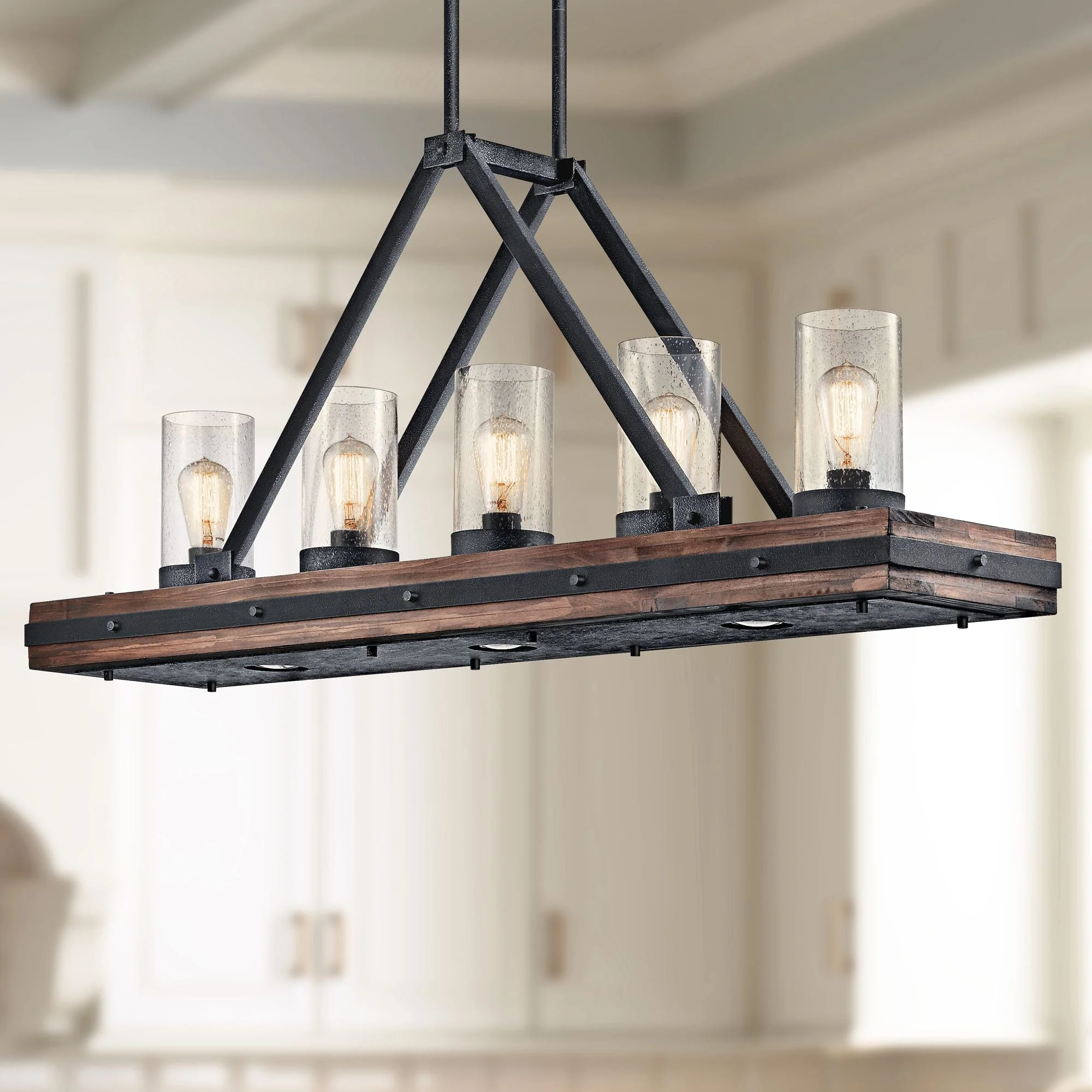 Colerne 46 1/2" Wide Black Kitchen Island Light Chandelier - Image 1
