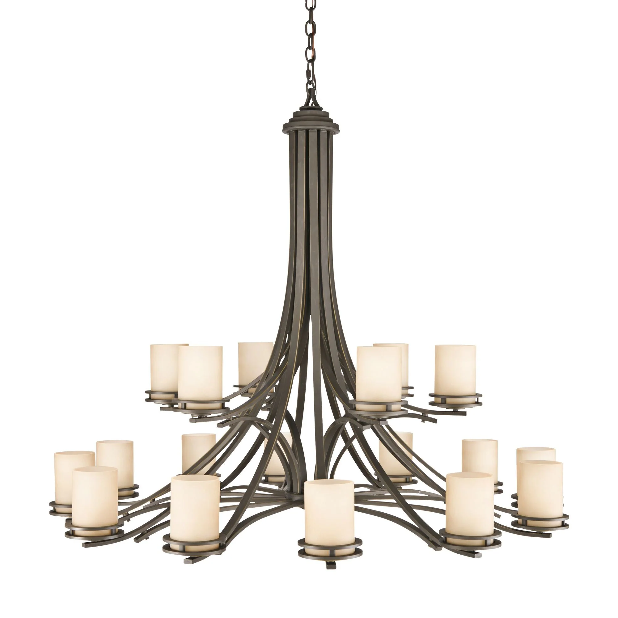 Hendrik 50 1/4"W Oiled Bronze 18-Light Chandelier - Image 1