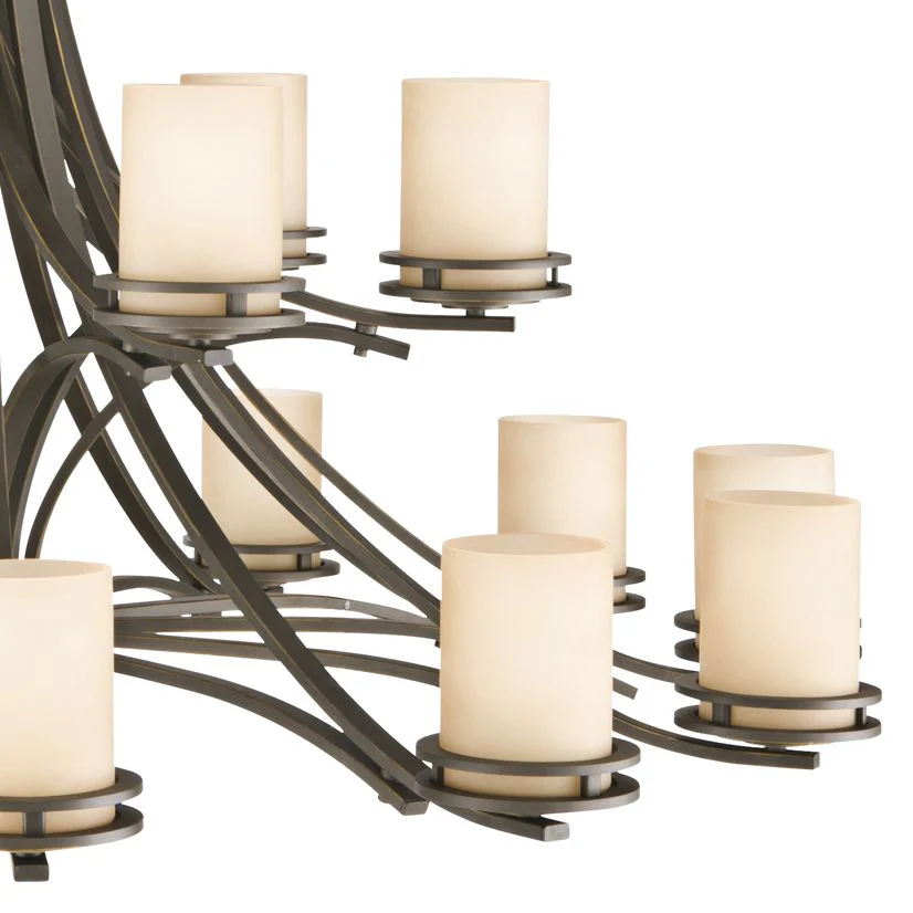 Hendrik 50 1/4"W Oiled Bronze 18-Light Chandelier - Image 2