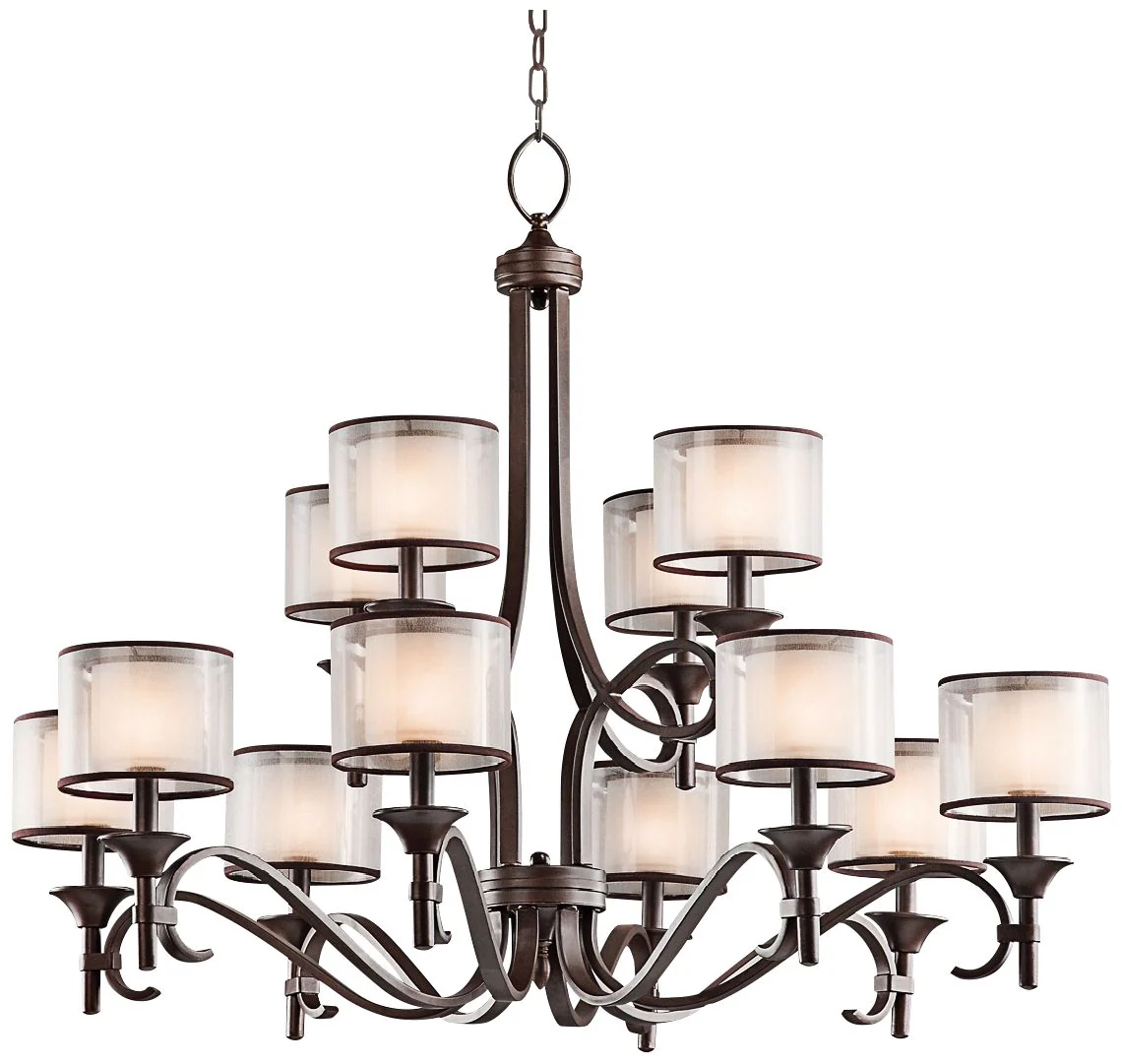 Lacey 42" Wide Mission Bronze Chandelier - Image 2