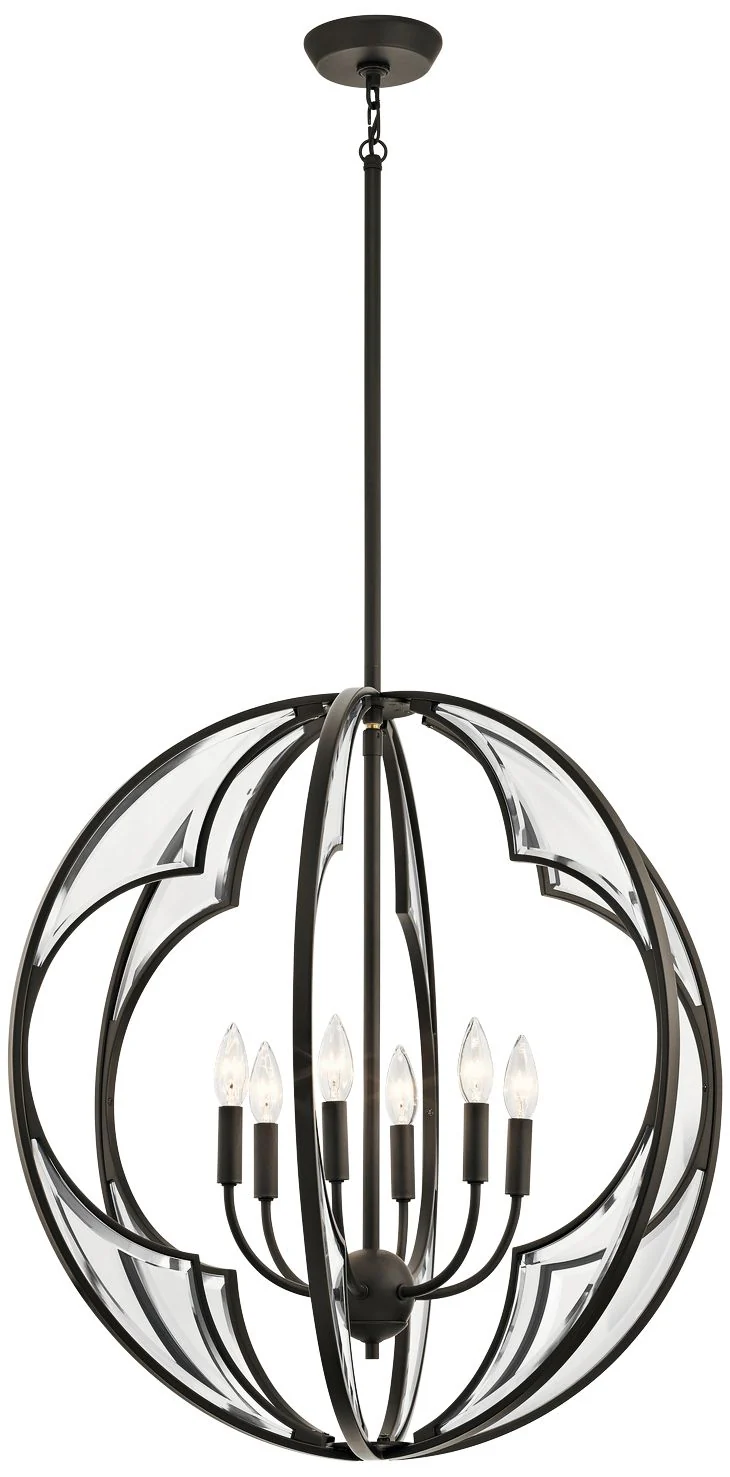 Montavello 26" Wide Olde Bronze 6-Light Chandelier - Image 3