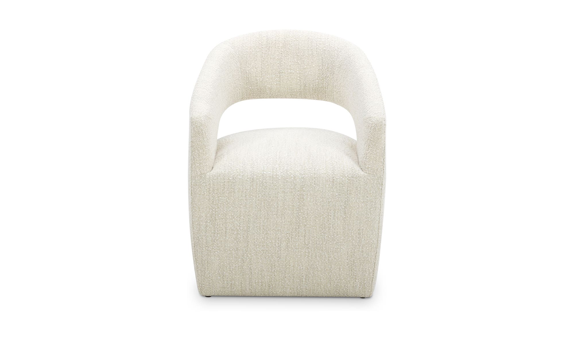 Moe's Home Barrow Rolling Dining Chair White Mist - Image 1