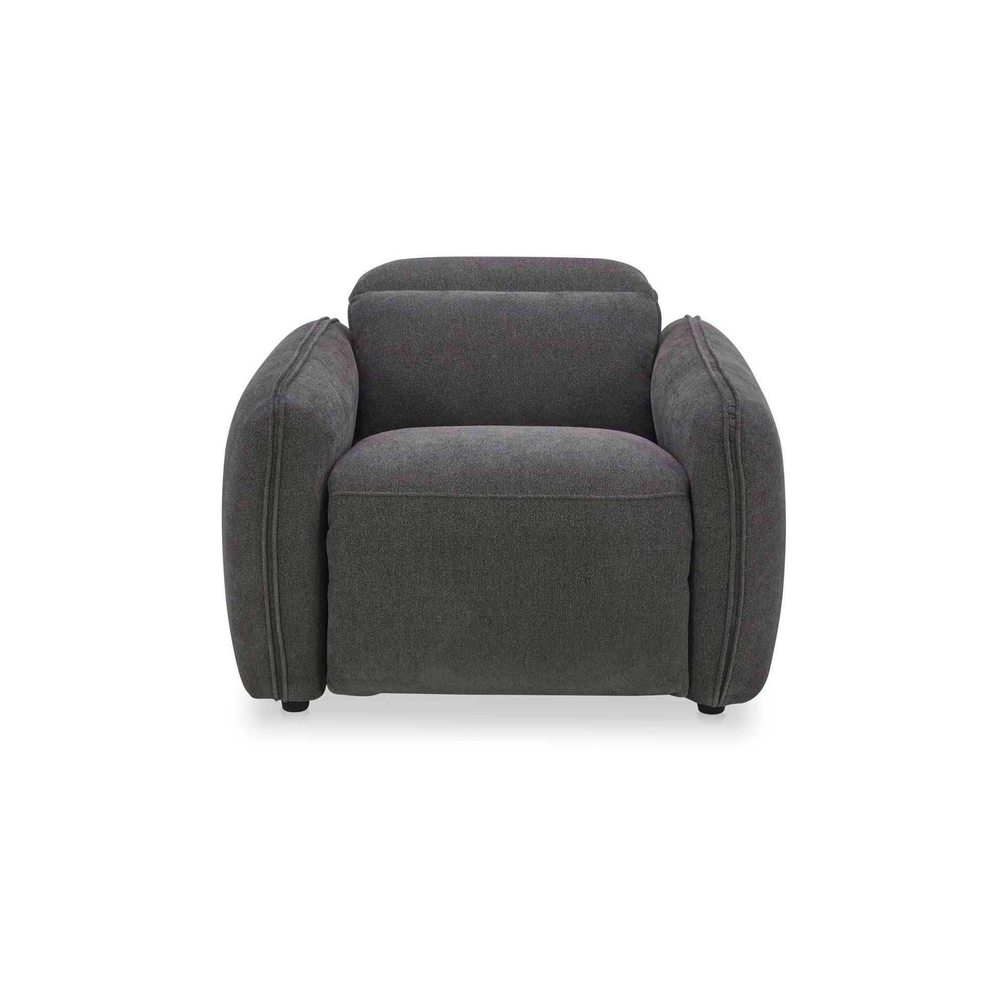 Moe's Home Collection Eli Dusk Grey Power Recliner Chair - Image 1