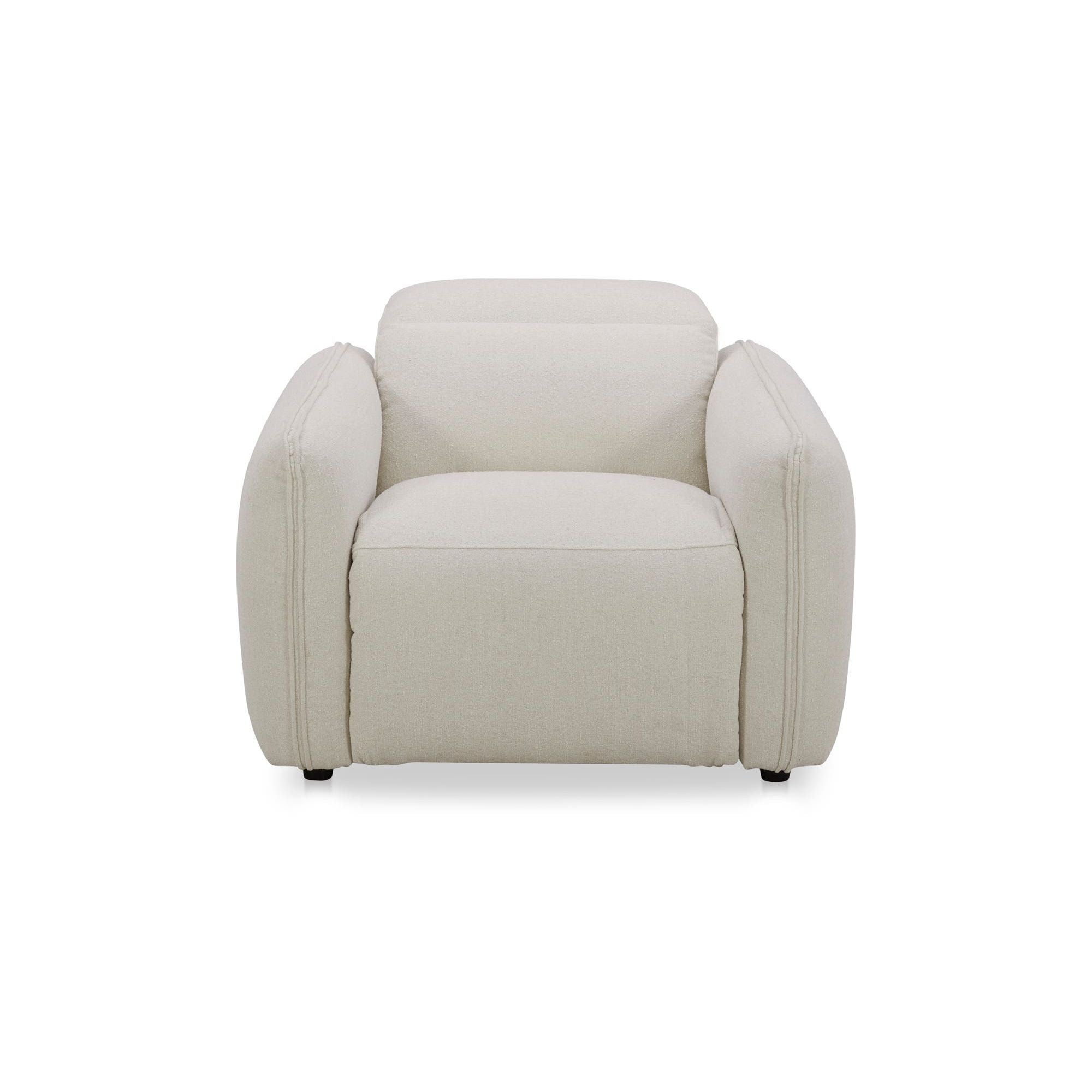 Moe’s Home Collection Eli Warm White Power Recliner Chair