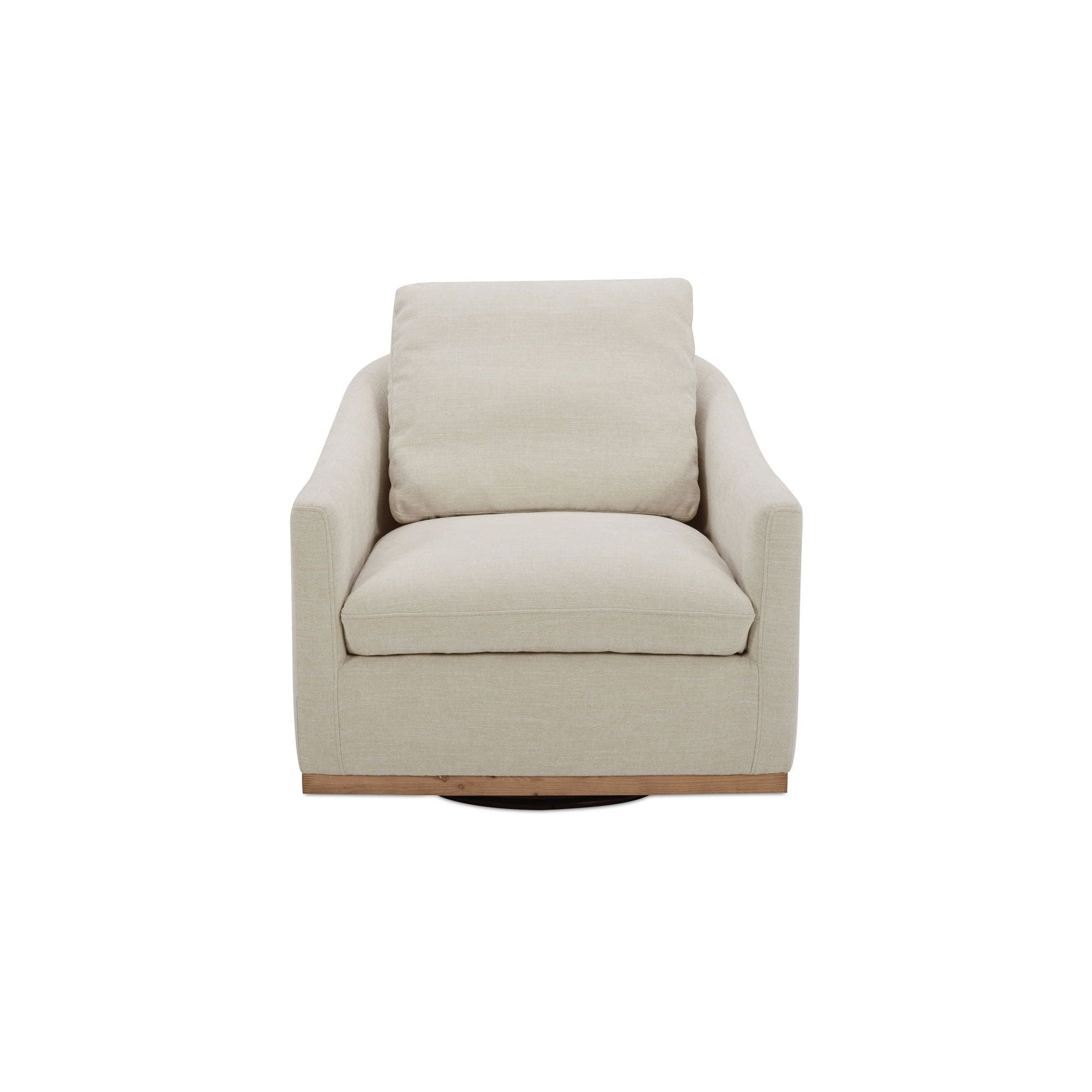 Moe's Home Collection Linden Soft Beige Swivel Chair - Image 1