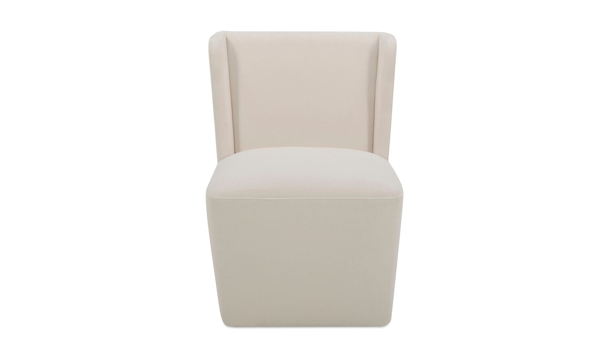 Moe's Home Cormac Rolling Dining Chair Cream - Image 1