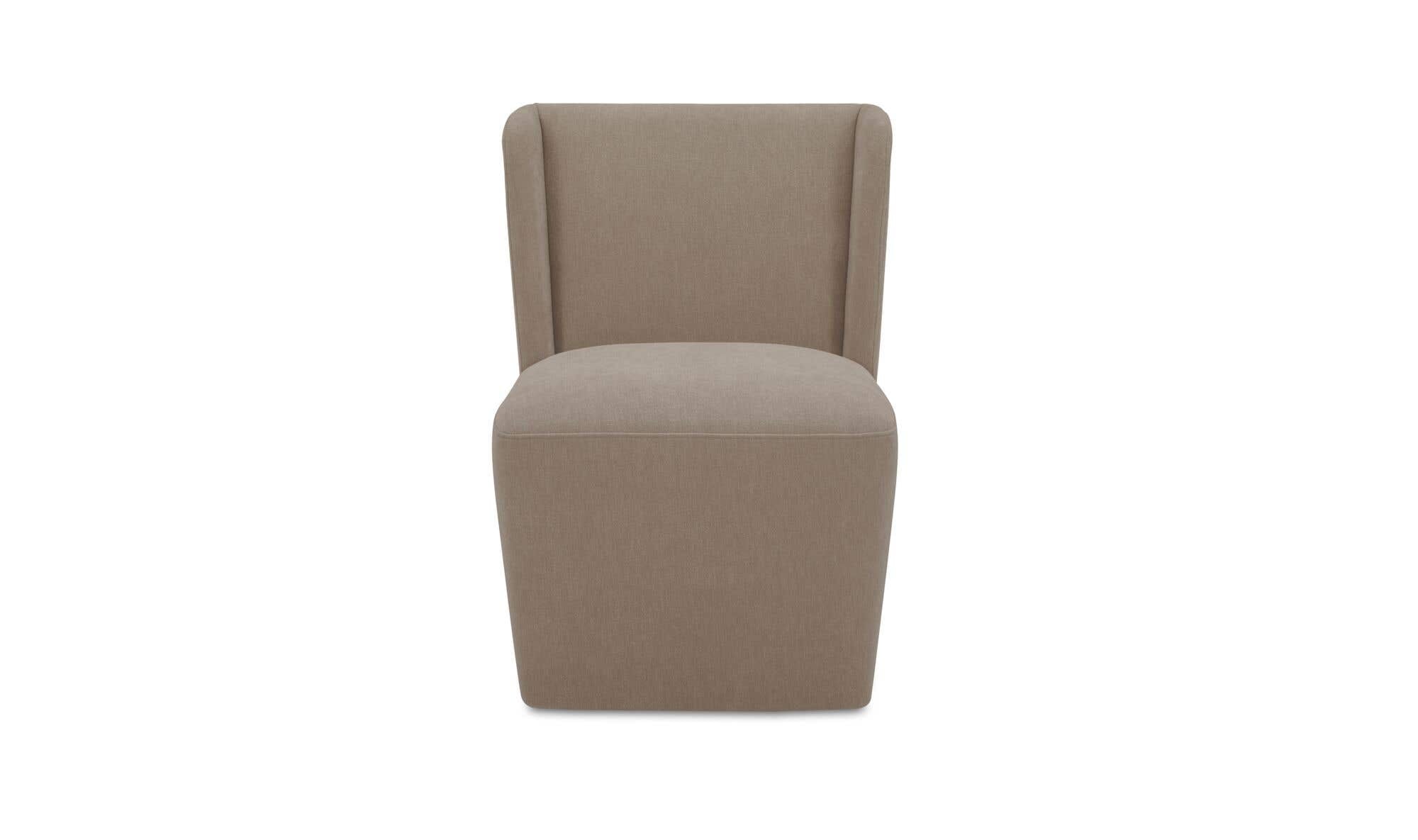 Moe's Home Cormac Rolling Dining Chair Warm Sand - Image 1