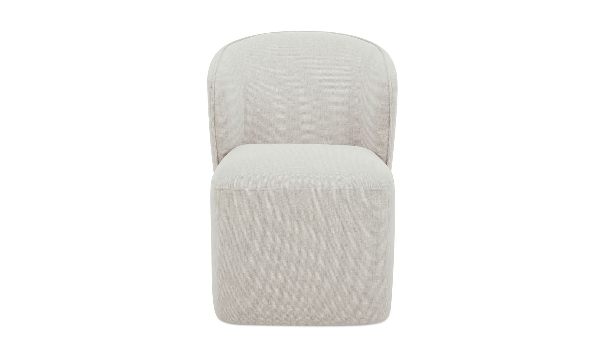 Moe's Home Larson Rolling Dining Chair Heather Grey - Image 1