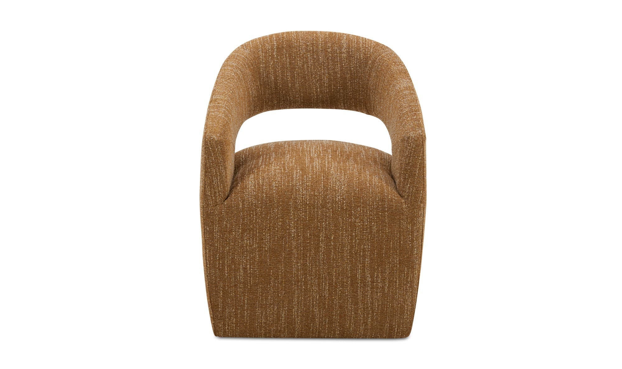 Moe’s Home Barrow Rolling Dining Chair  Amber Glow