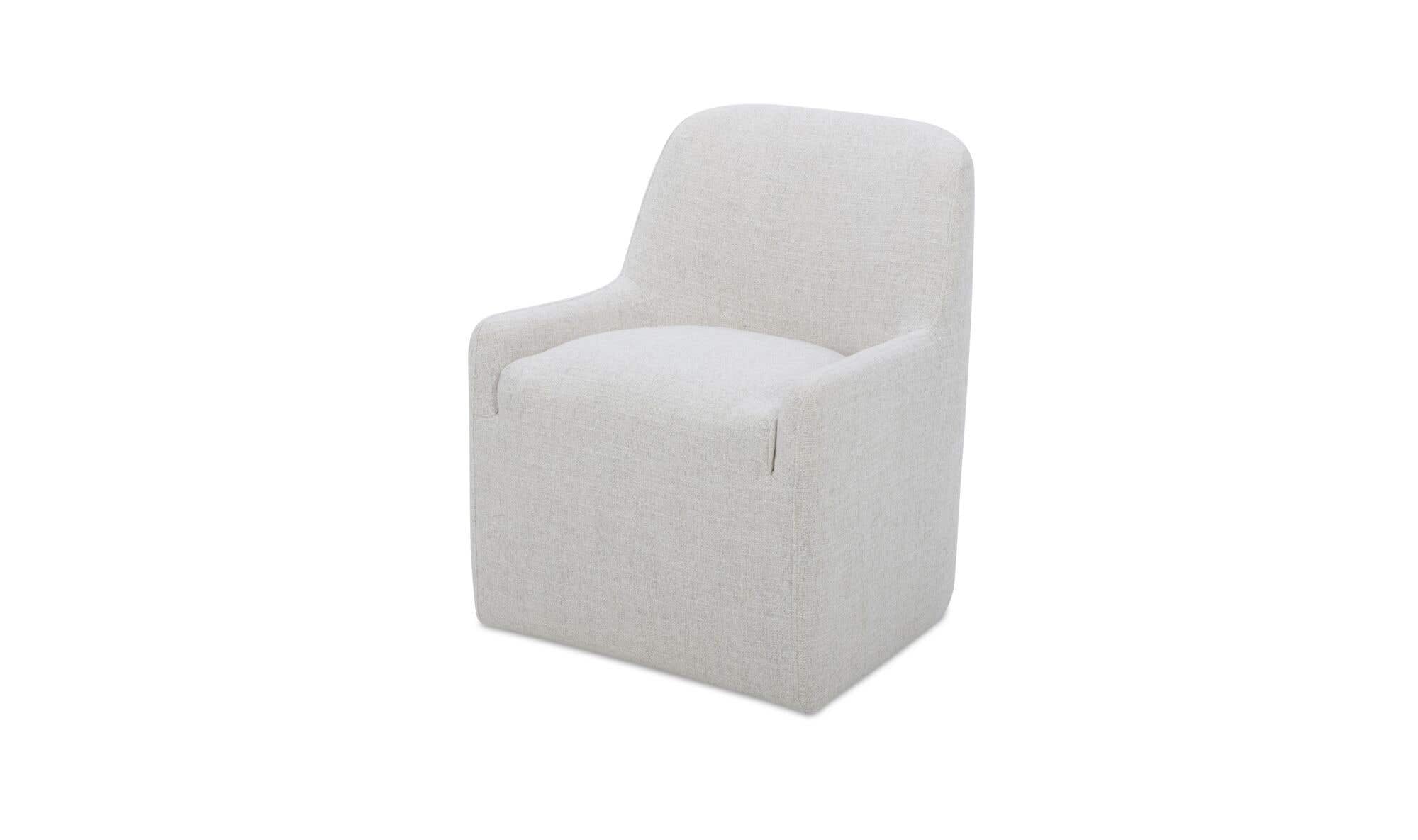 Moe's Home Maisie Rolling Dining Chair Flecked Oat - Image 3