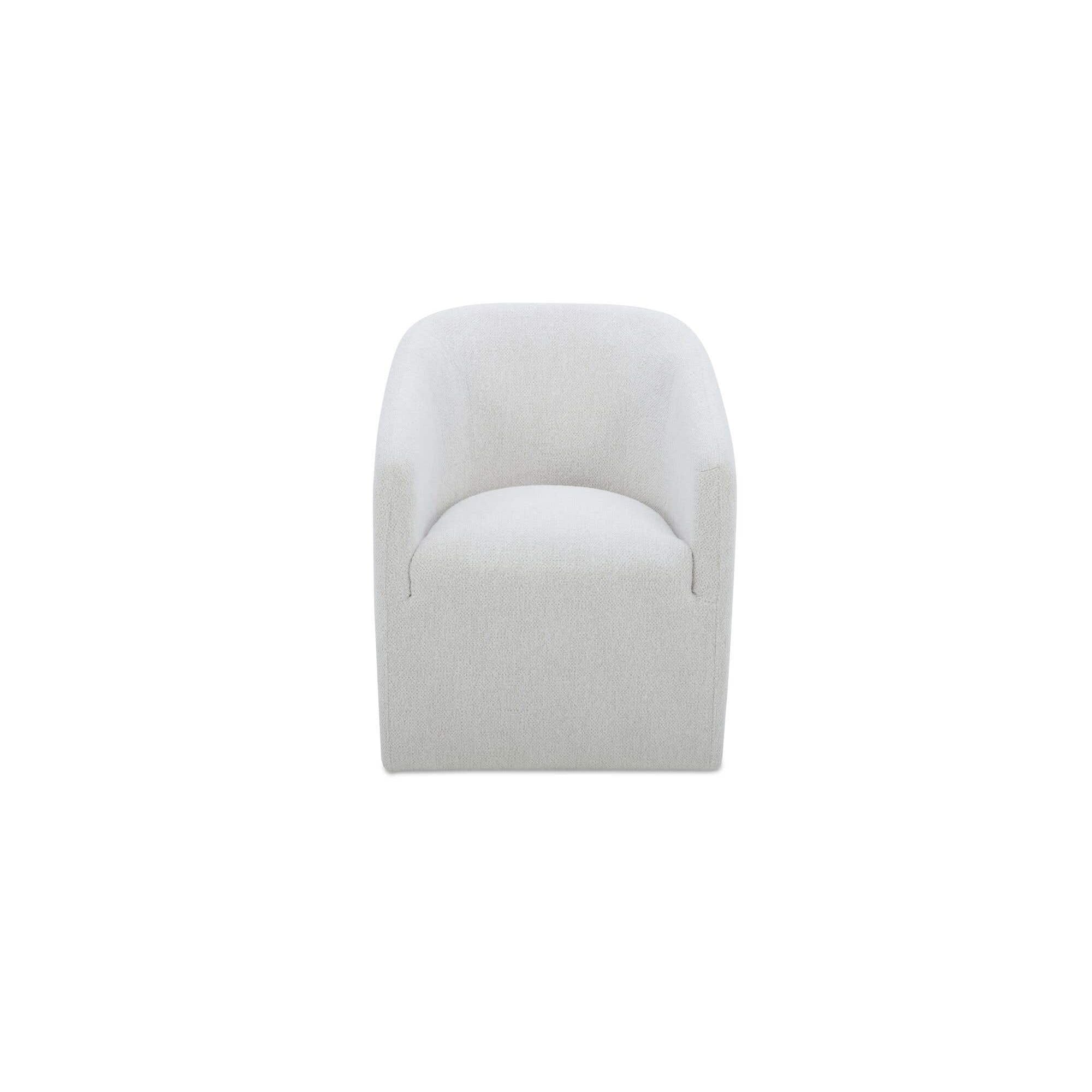 Moe's Home Sandy Rolling Dining Chair Off White - Image 1