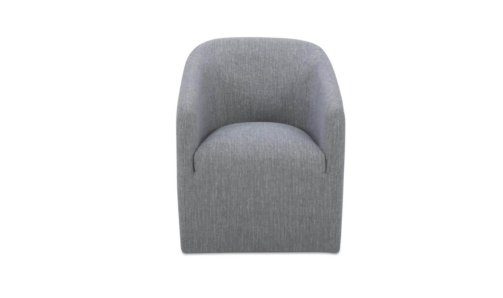 Moe's Home Sandy Rolling Dining Chair Grey - Image 1