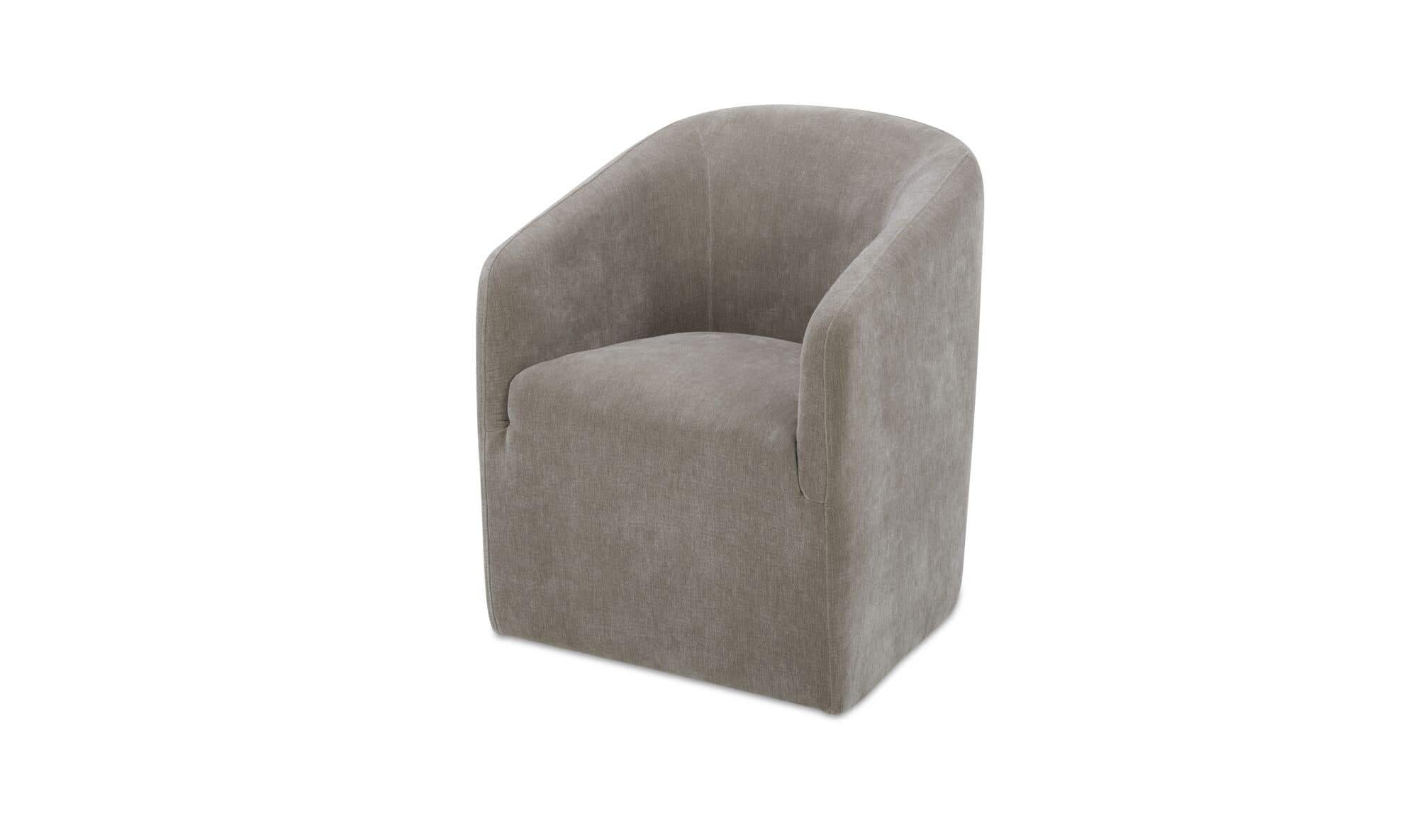Moe's Home Sandy Rolling Dining Chair Taupe - Image 3