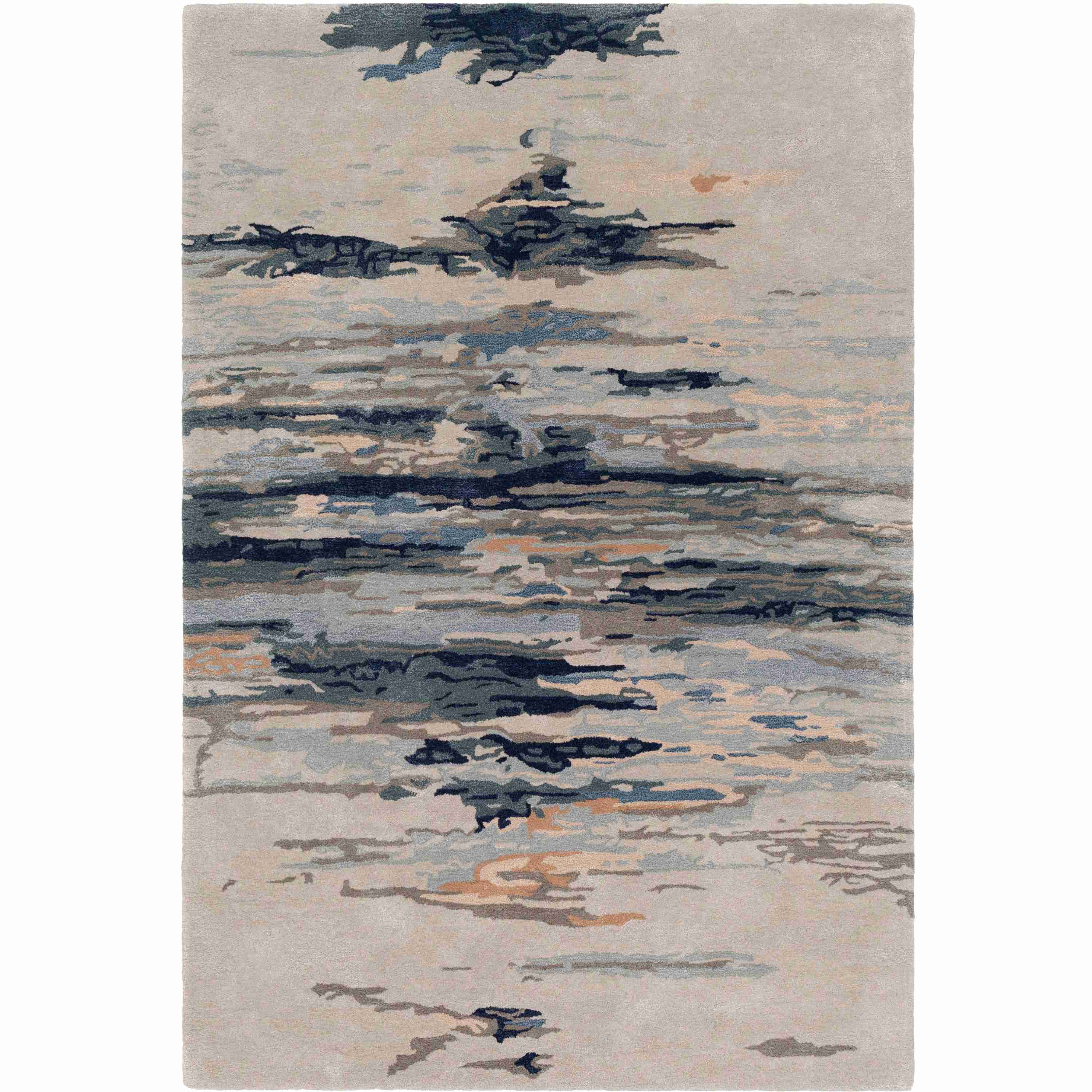 Surya Rugs Kavita Collection Gray, Blue, Teal, Brown & Beige Area Rug KVT-2302 - Image 2